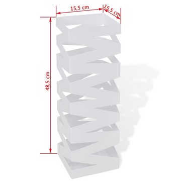 möbelando Schirmständer 295771 (LxBxH: 15,5x15,5x48,5 cm), aus Metall in Weiß