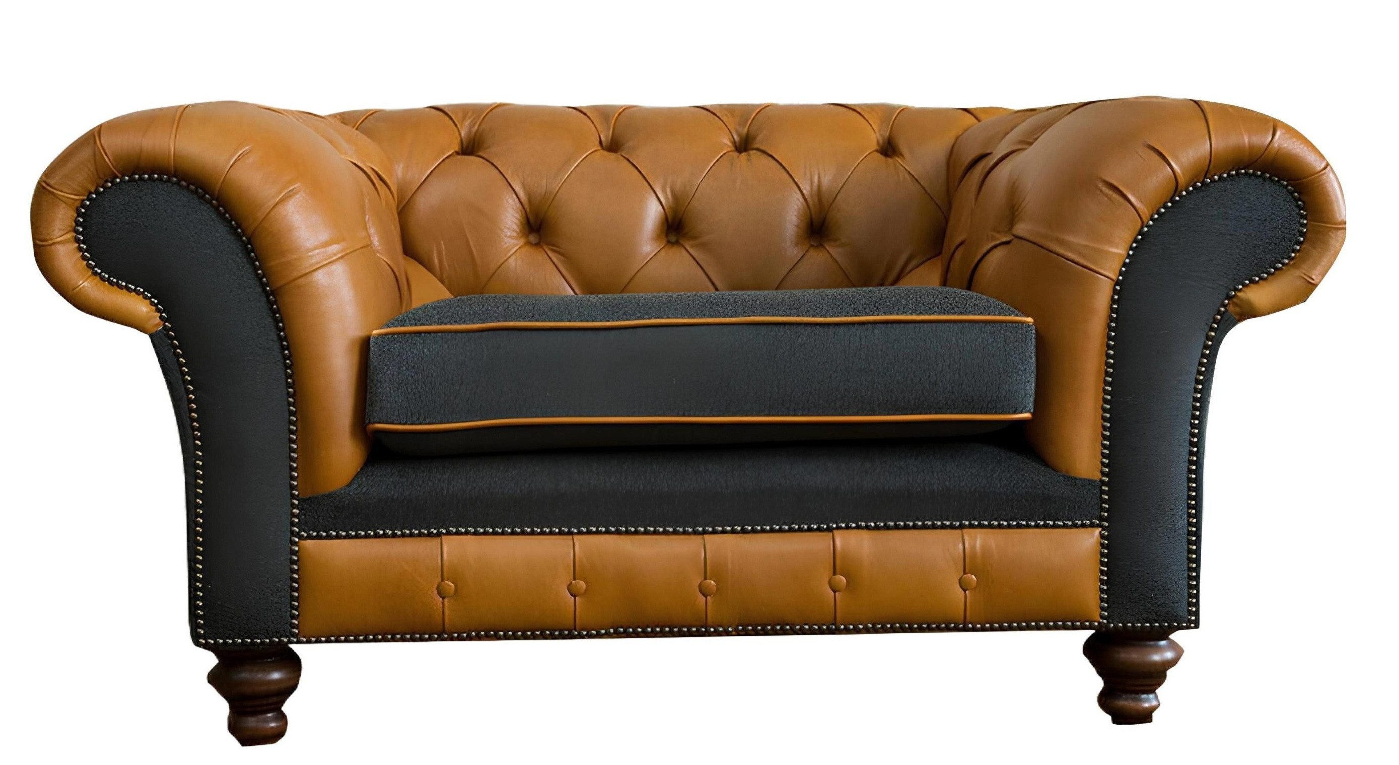 Xlmoebel Chesterfield-Sessel Braun Design Lounge Sessel mit bequemer Polsterung und edlem Look (Sessel), Hergestellt in Europa