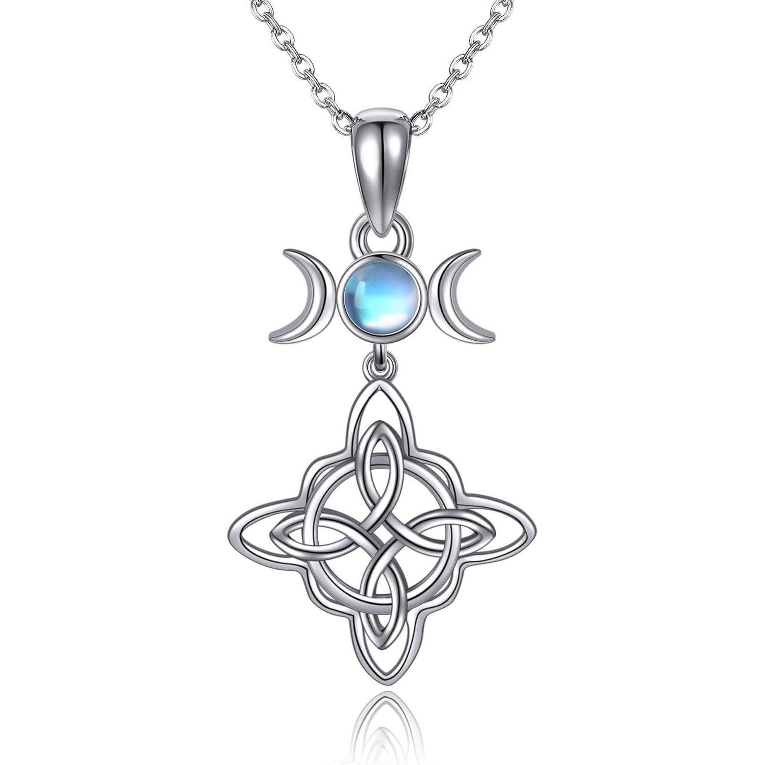 LuxusKollektion Kette und Anhänger Set Hexen Halskette Sterlingsilber Monds günstig online kaufen