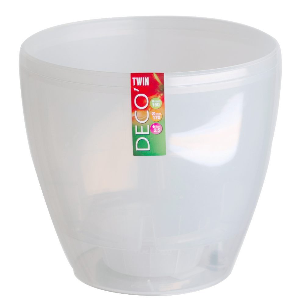 Happy plants Blumentopf Deco Twin - Selbstbewässerungstopf mit Wasserstands günstig online kaufen