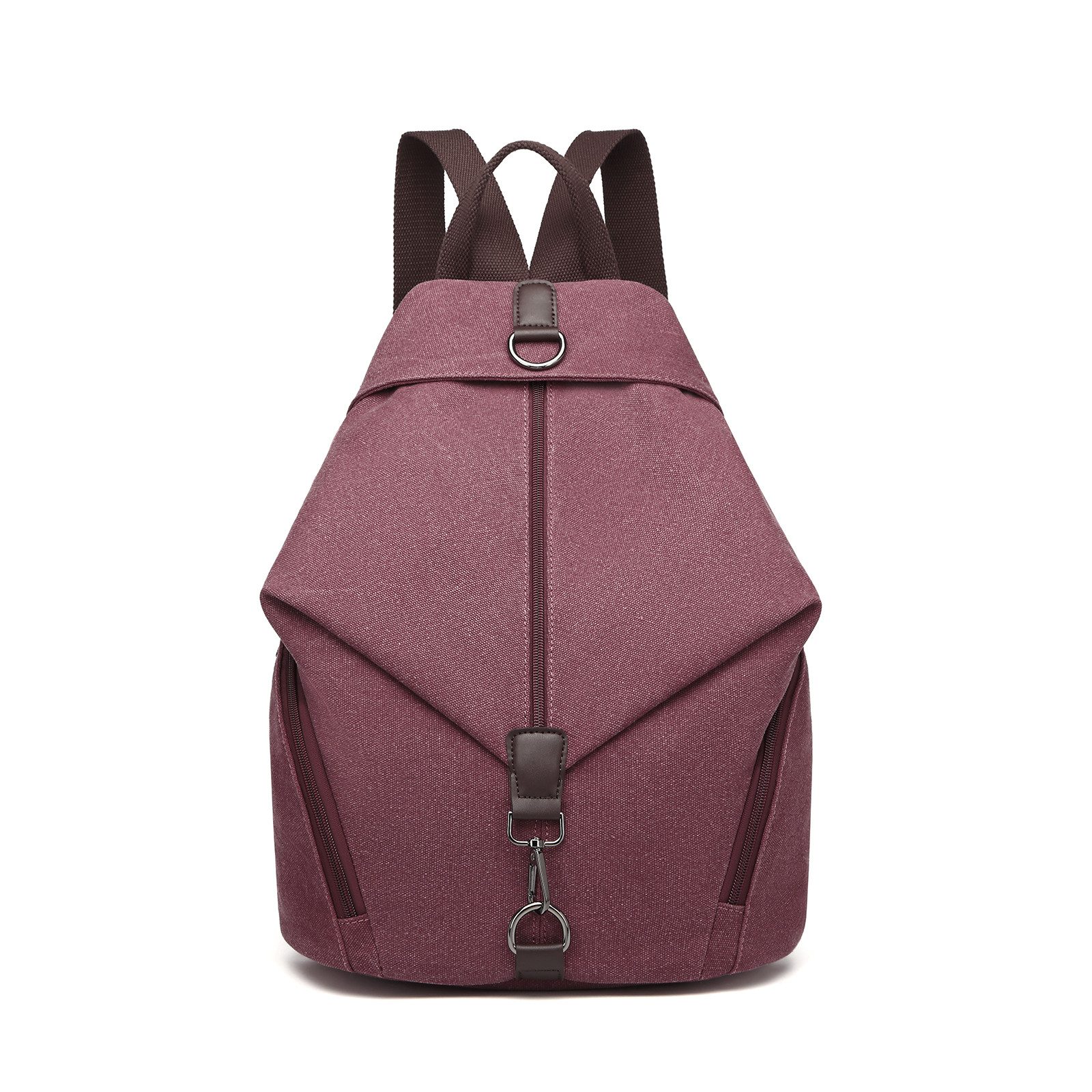 KONO Rucksack Vintage Canvas Rucksack Vintage Umhängetasche für Reise & Schule – Bild 4 von 5