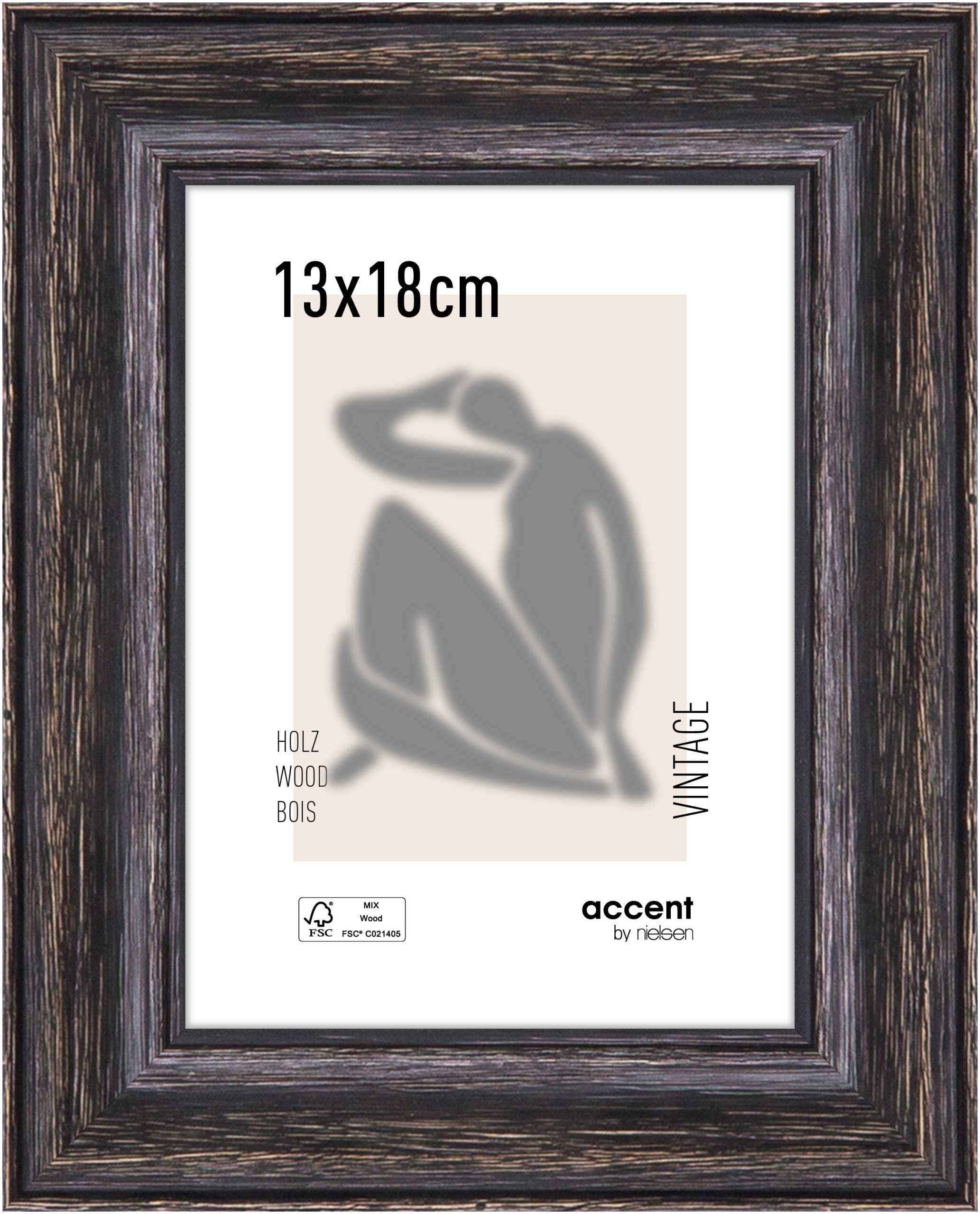 accent by nielsen Bilderrahmen Holz Bilderrahmen Vintage, (1 St)
