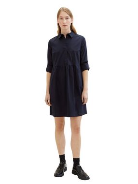 TOM TAILOR Hemdblusenkleid Poplin mit Knopfleiste