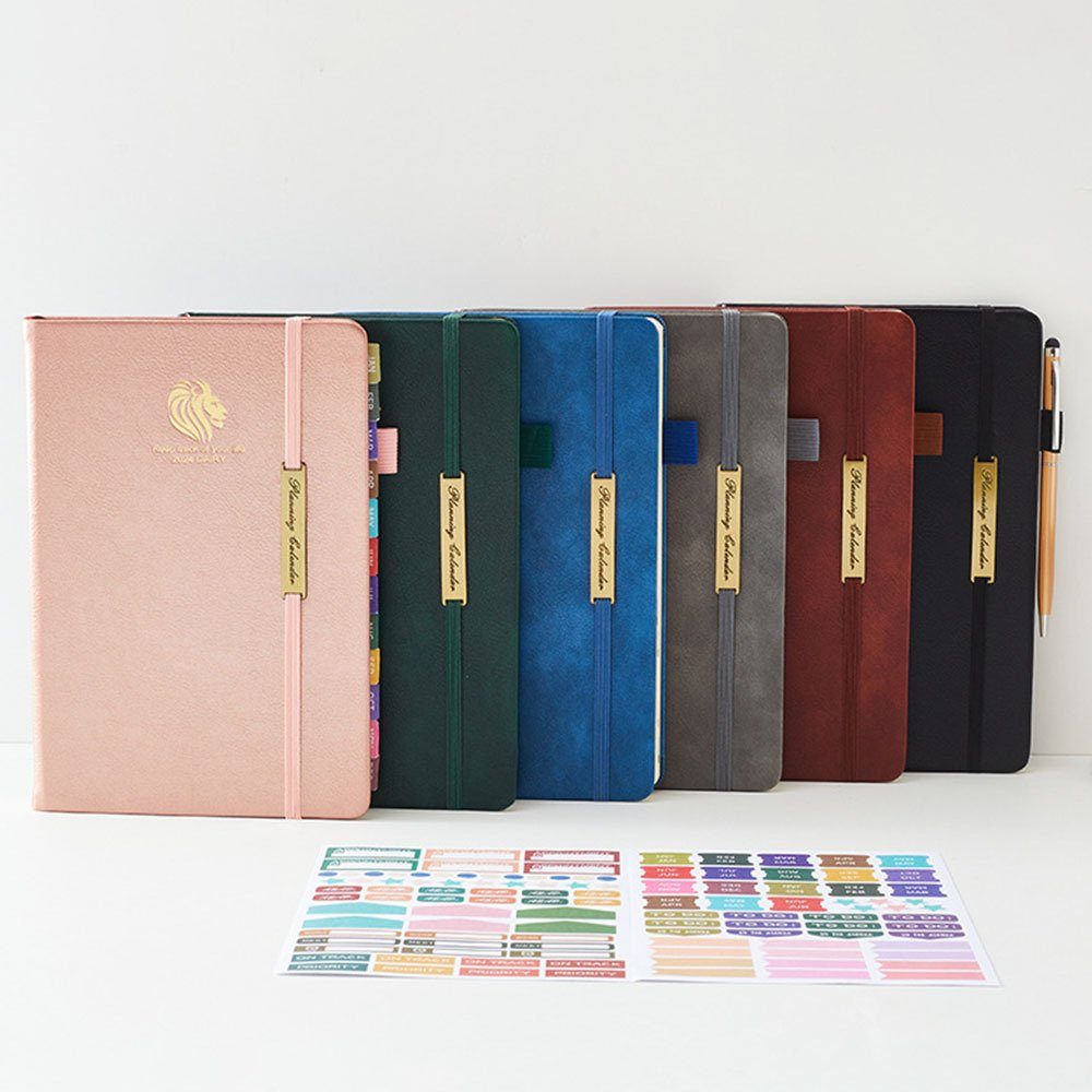 Mehrzweck-Tagebuchbücher Blusmart Notizbuch Ledereinband, Mit Hobelbücher green Stilvolle