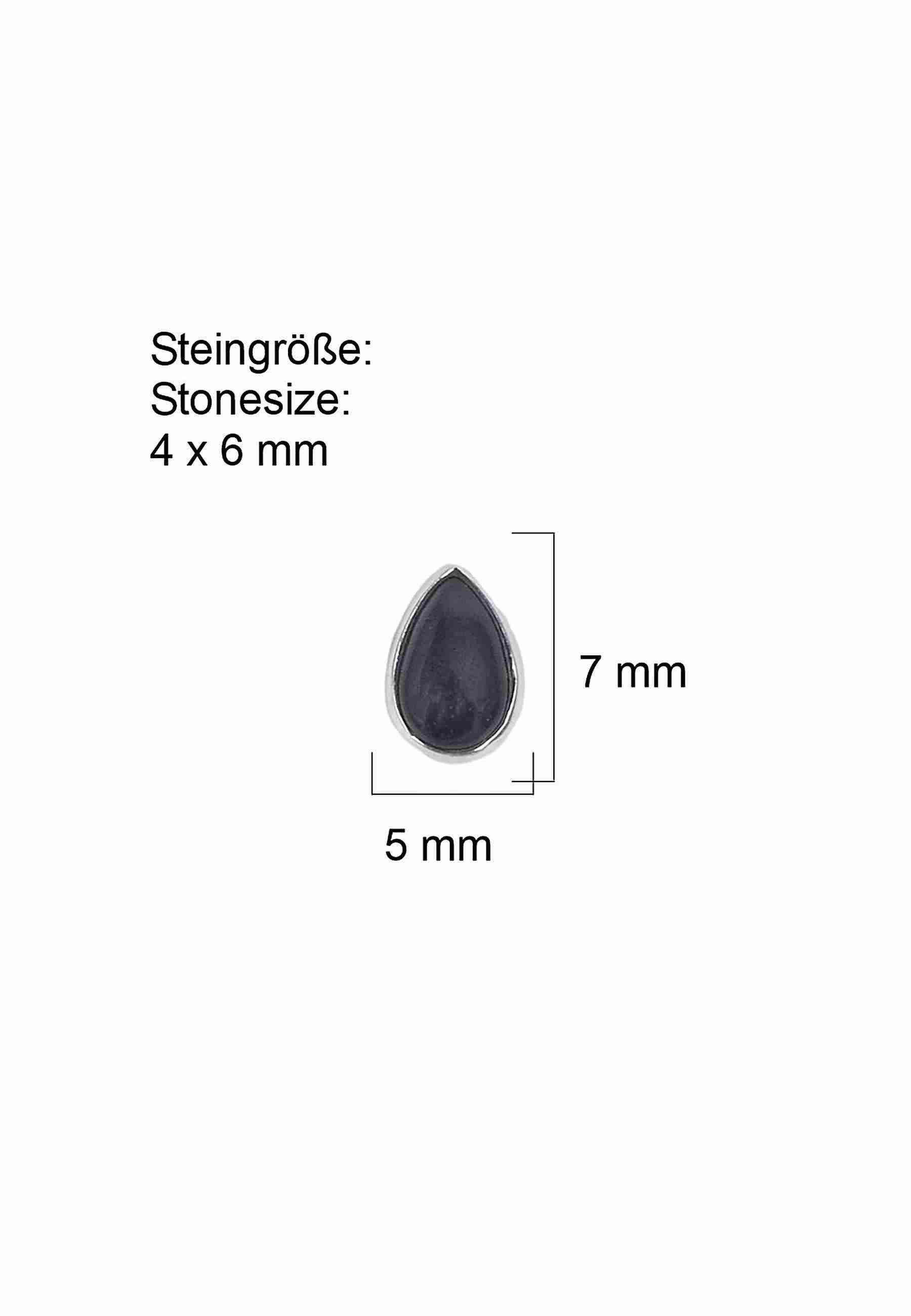 mantraroma Paar Ohrstecker SAMA Tropfen aus 925 Silber mit Onyx (Paar, Paar günstig online kaufen