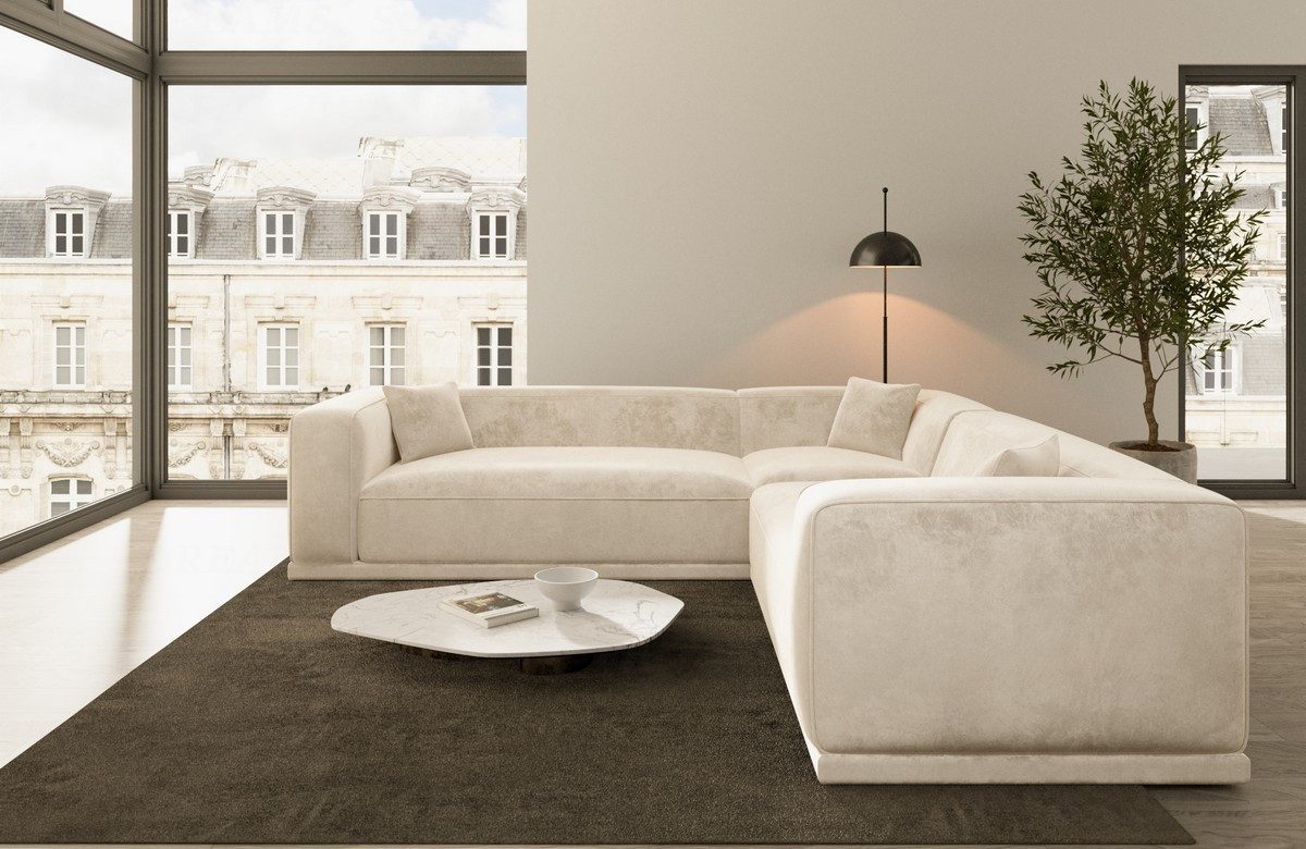 Sofa Dreams Ecksofa Polster Eckcouch Stoff Modern Eck Couch Ecksofa Merida L Form, Loungesofa
