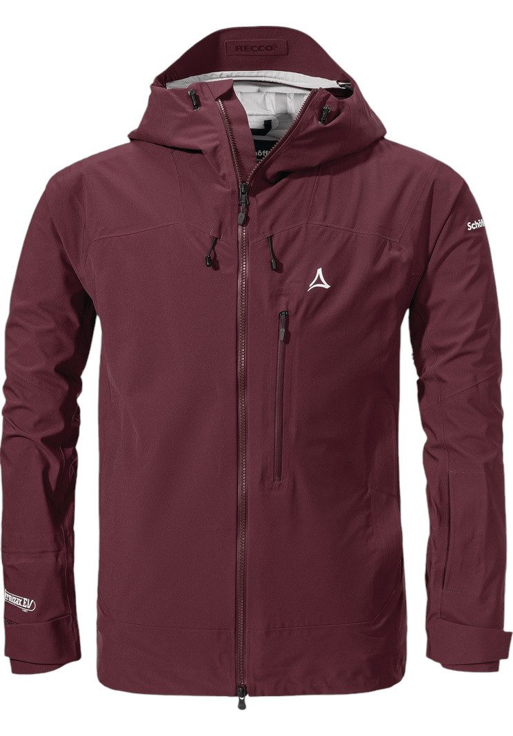Schöffel Skijacke Pizac 3-Lagen (Hardshelljacke, wasserdicht, winddicht) weinrot Herren