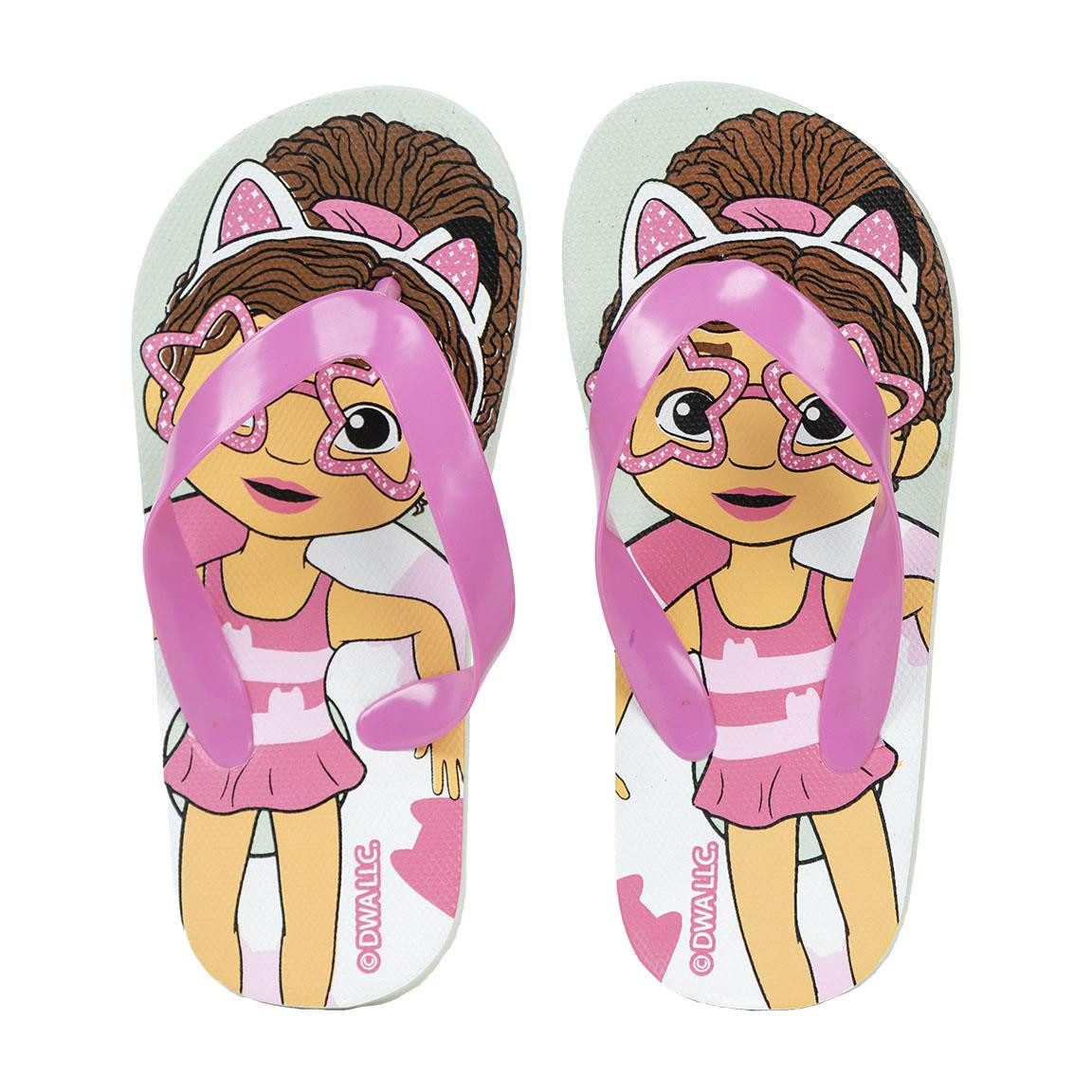 Dreamworks Gabby’s Dollhouse Gabbys Dollhouse Mädchen Kinder Flip Flops Latschen Gr. 24 bis 31 Zehentrenner