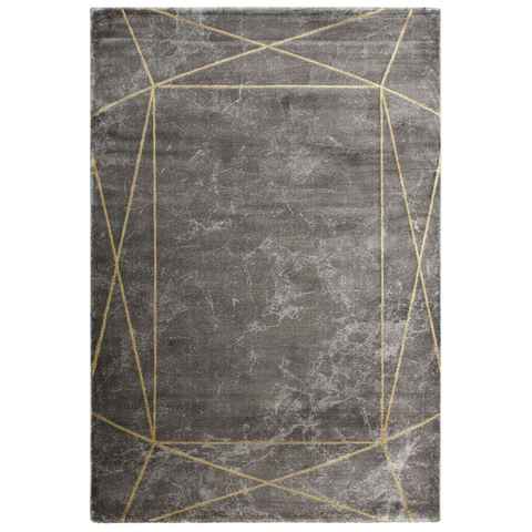 Teppich Lucie, Leonique, rechteckig, Höhe: 12 mm, modernes & grafisches Marmor Design, Kurzflor, Teppich mit Bordüre
