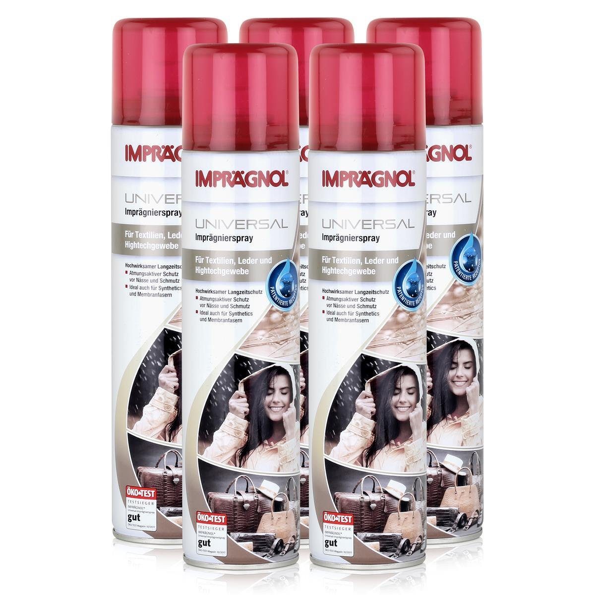 Imprägnol Imprägnol Universal Imprägnierspray 400ml - Wetterschutz (5er Pack) Spezialwaschmittel