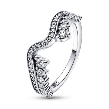 Pandora Fingerring Wellen Ring für Damen von PANDORA aus Sterlingsilber mit Zirkonia