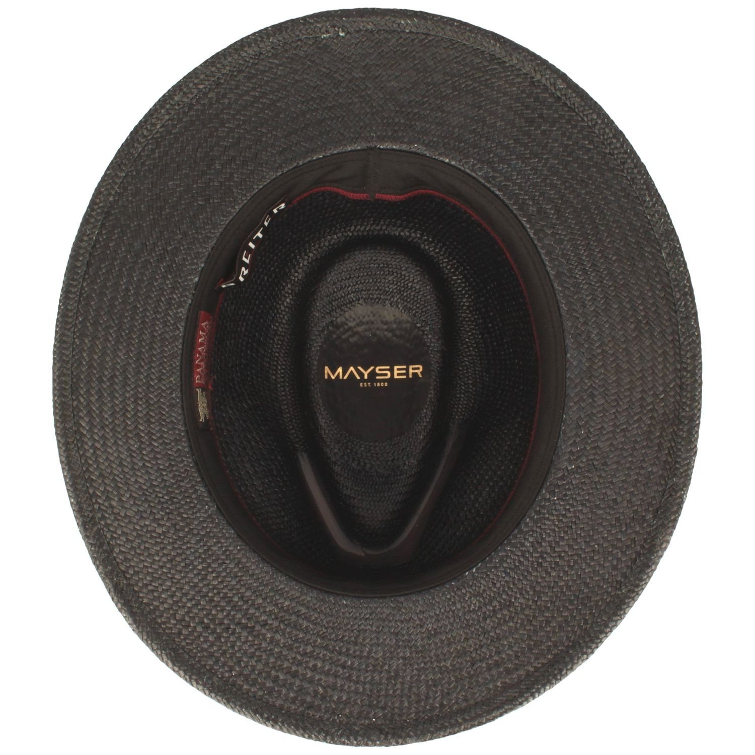 Mayser Strohhut hochwertiger Traveller-Panamahut 8001 schwarz Gero