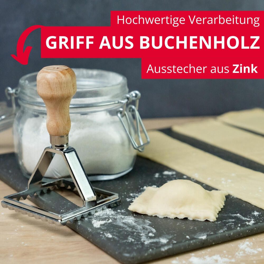 WESTMARK Ravioliform Ausstecher Giulia, Praktischer Quadrat-Ausstecher, 70 x 70 mm, langlebig, hochwertig, vielseitig