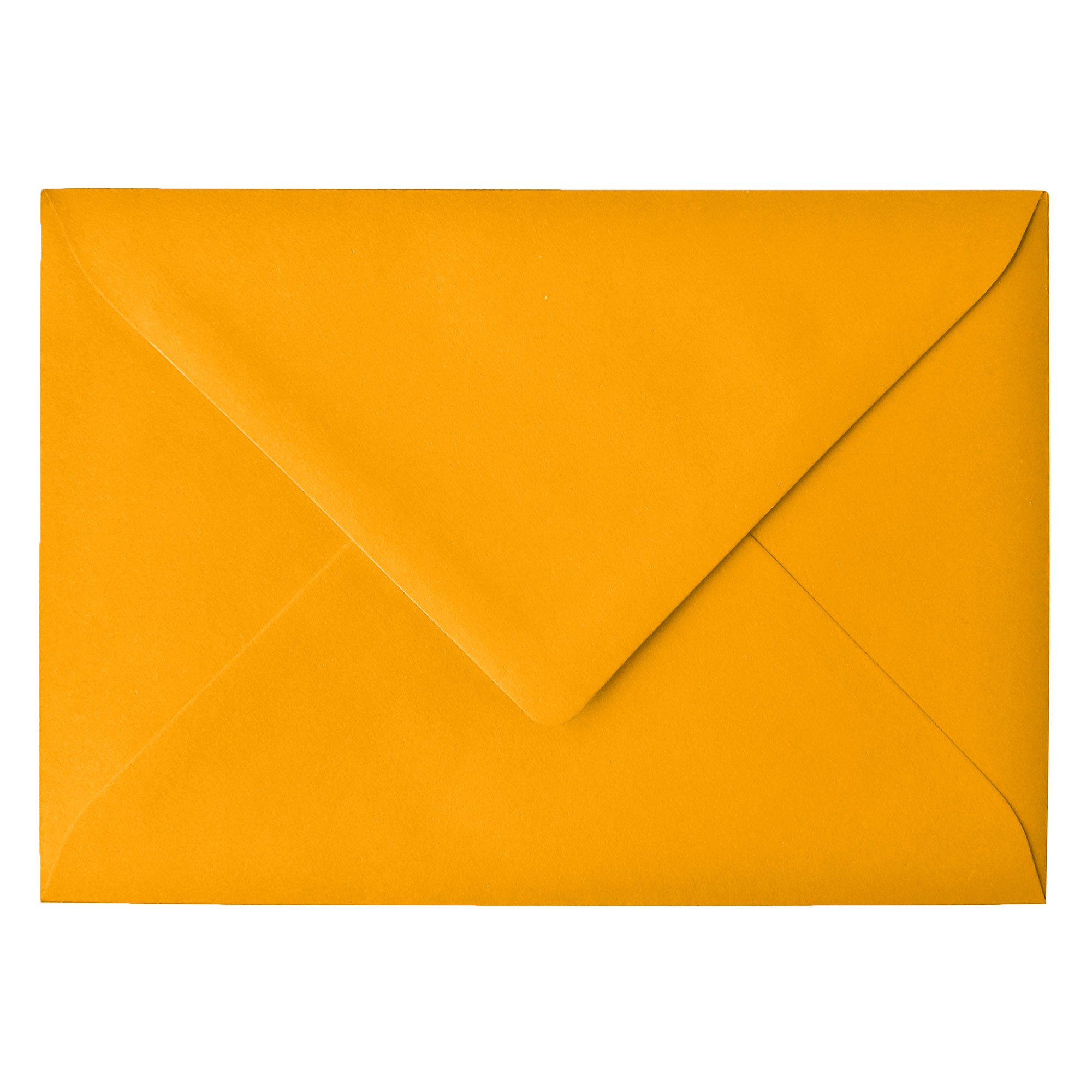 NORDEULE Briefumschlag Mango Gelb, Kuverts mit Nassklebung ohne Fenster im Set