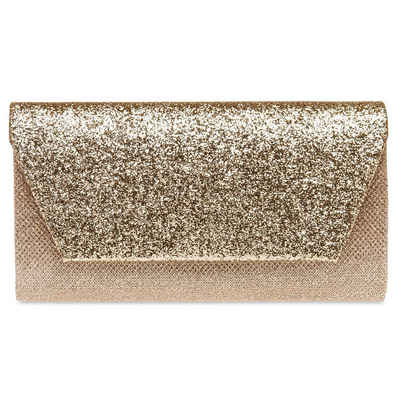 Caspar Clutch TA506 Damen kleine elegante Glitzer Tasche Abendtasche