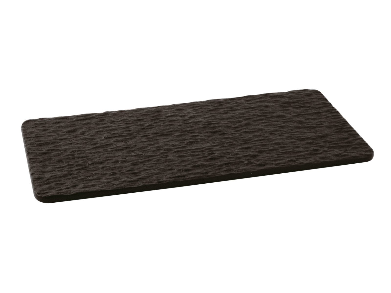 Rosenthal Servierplatte Stoneware Black Clay Platte rechteckig 35,5x18cm, Steinzeug, (Platten)