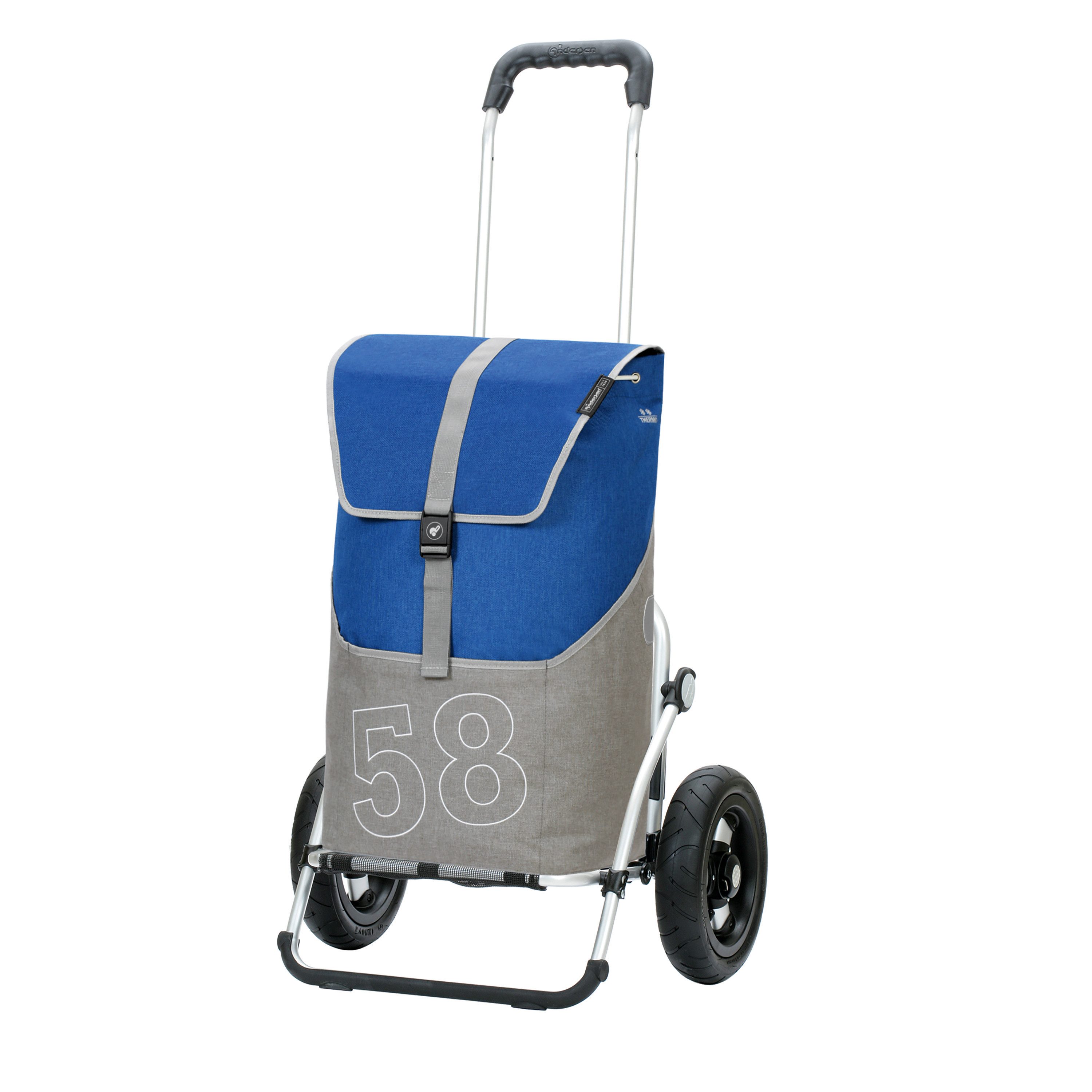 Andersen Einkaufstrolley Royal Shopper Filip blau, Thermofach 16 Liter, klappbar, belastbar bis 50kg, wasserabweisend