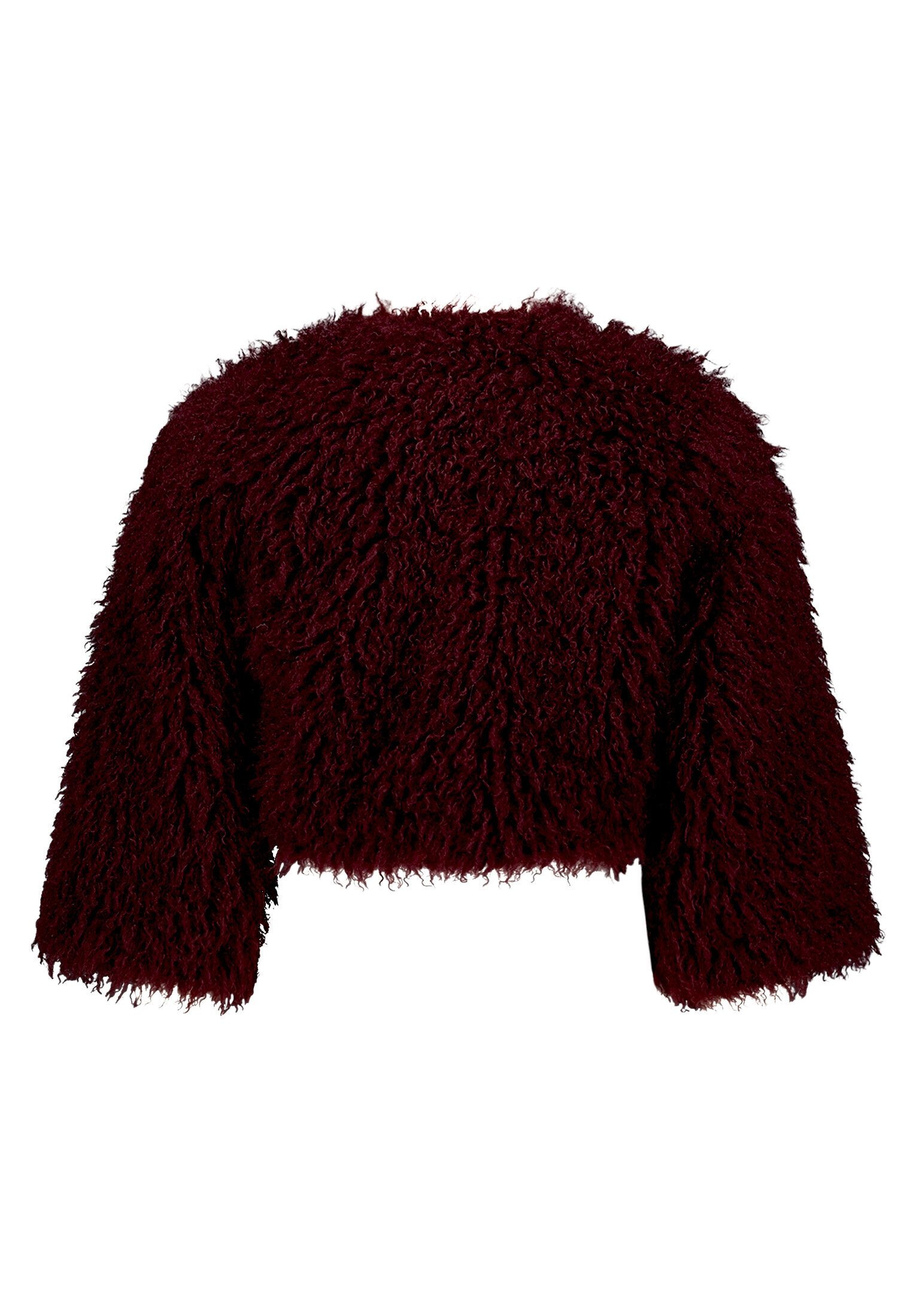 Vera Mont Fellimitatjacke Damen mit Rundhalsausschnitt