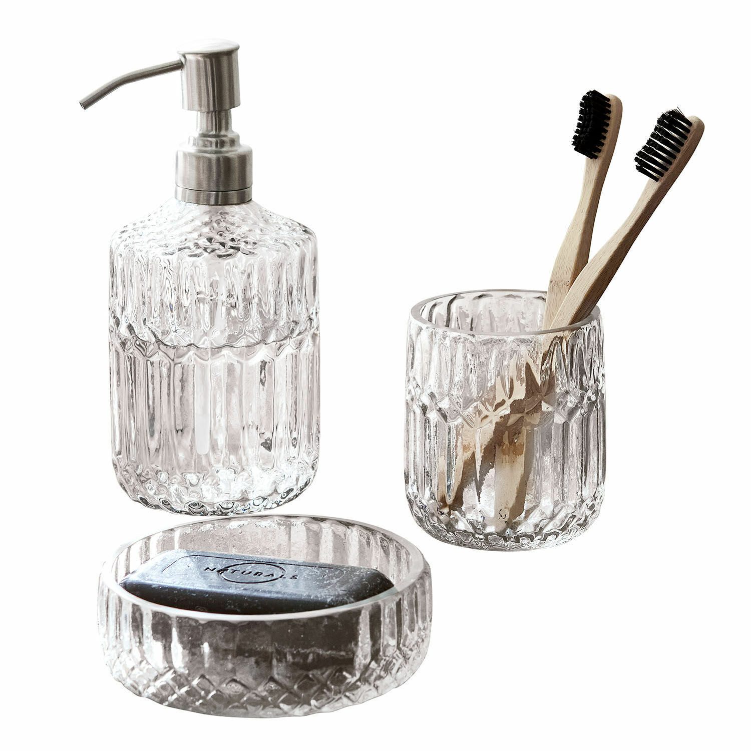 Mirabeau Badaccessoire-Set Bad-Set Denney klar/silber