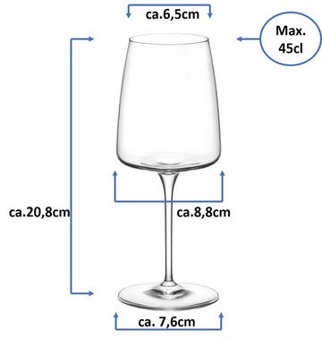 Emilja Rotweinglas Nexo Rotweinglas 45cl - 6 Stück - Weinglas