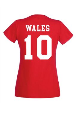 Youth Designz T-Shirt Wales Damen Shirt mit trendigem Trikot Look