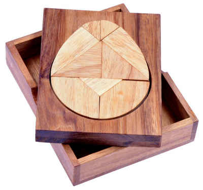 Logoplay Holzspiele Spiel, Tangram "Ei" - Legespiel - Knobelspiel mit 9 Legesteinen aus HolzHolzspielzeug