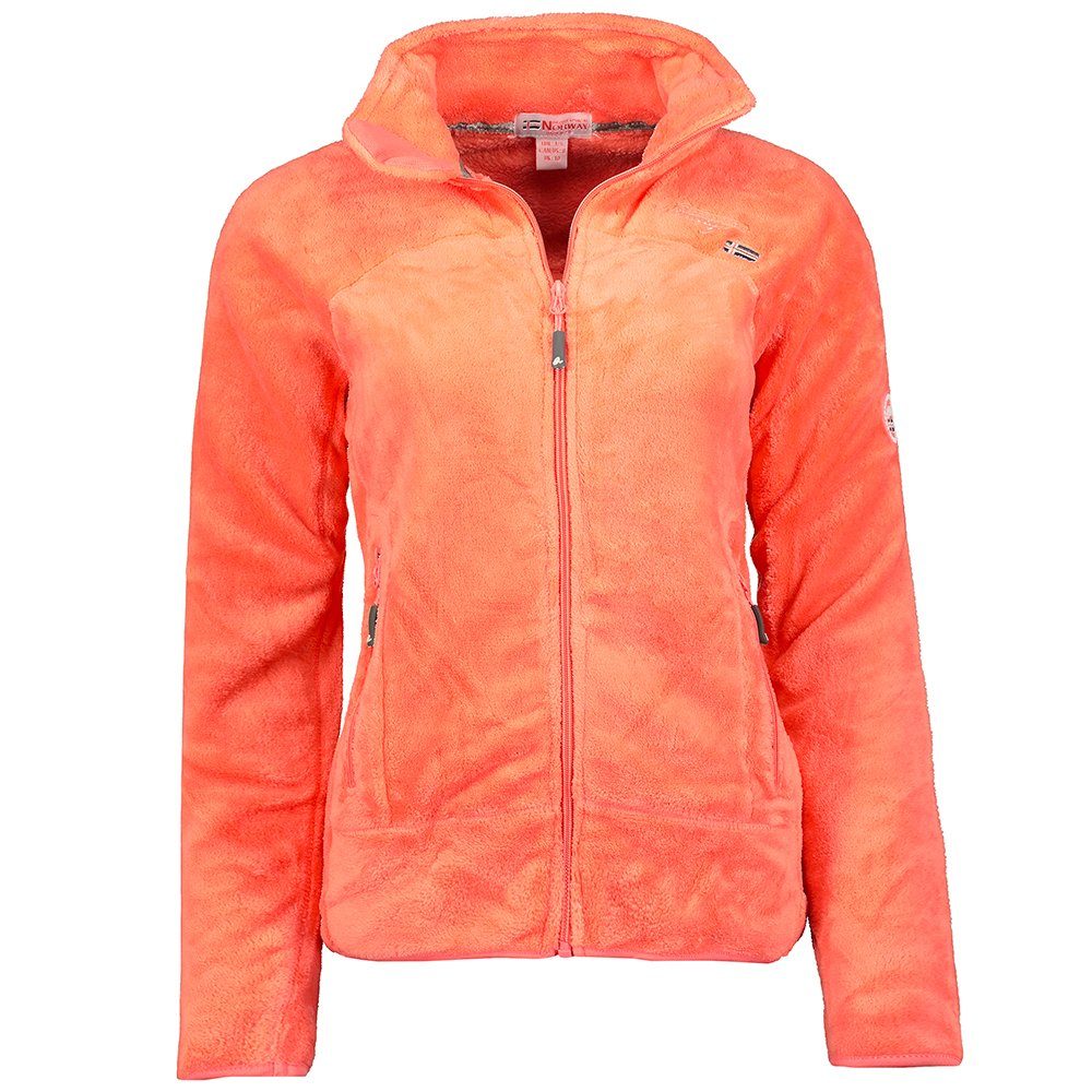 Geographical Norway Fleecejacke Geographical Norway Damen Fleecejacke Teddy Fleece Winter Jacke mit Stehkragen, in Unifarbe, kuschelig