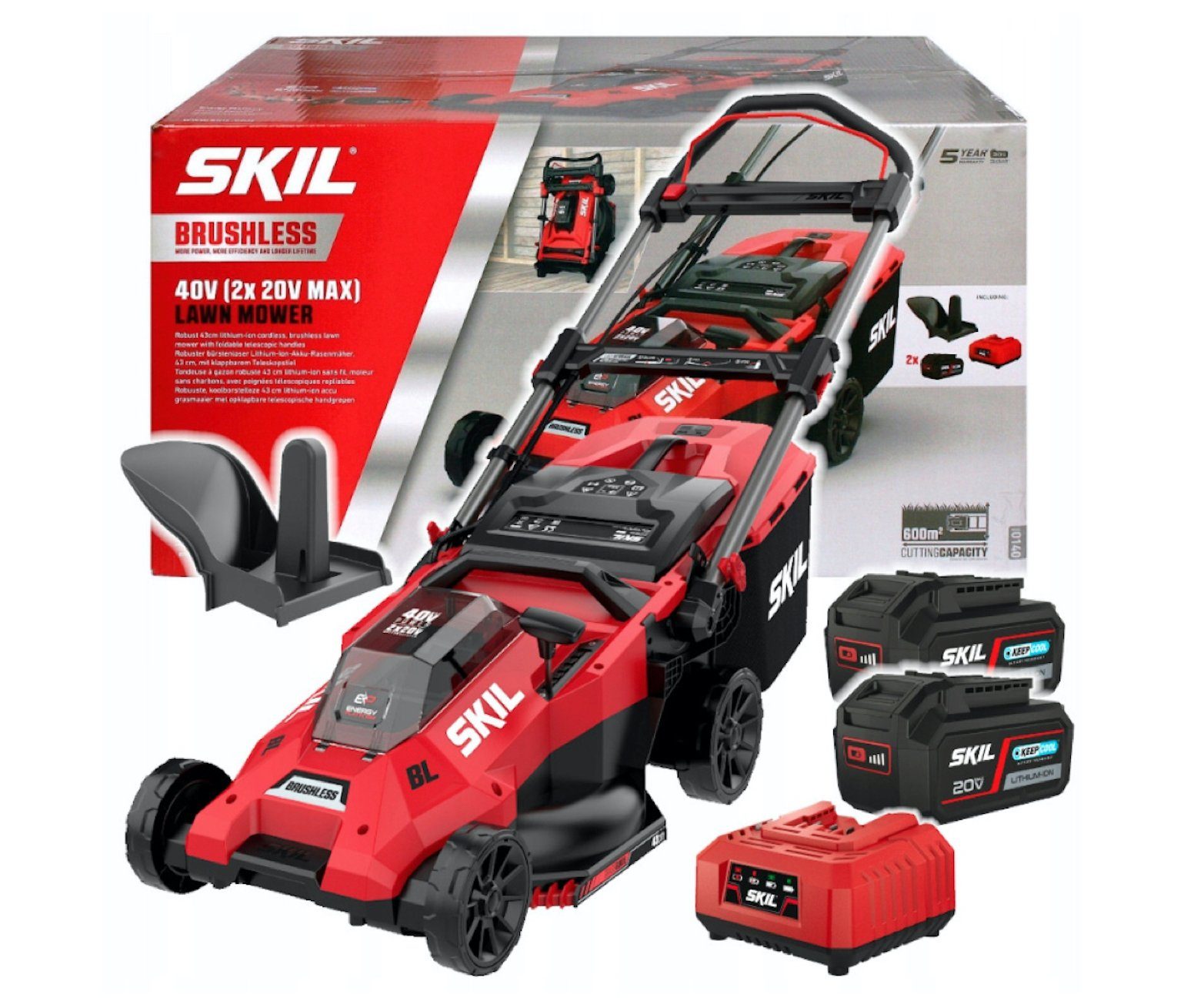 SKIL Akkurasenmäher »AkkuRasenmäher«, 43 cm Schnittbreite