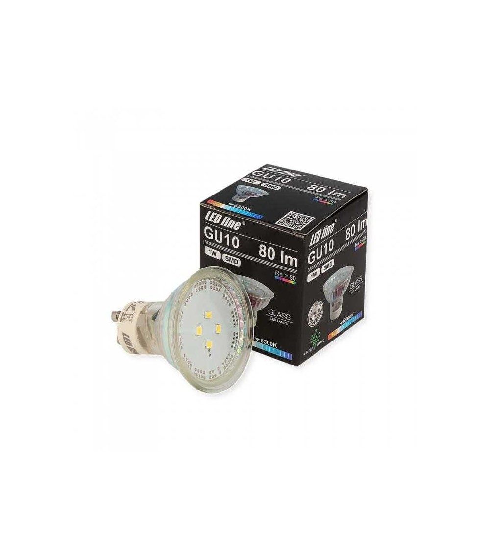 LED-Leuchtmittel LED-line LED GU10 1W Reflektor 80lm 120° Glas 220-260V Kaltweiß 6500K