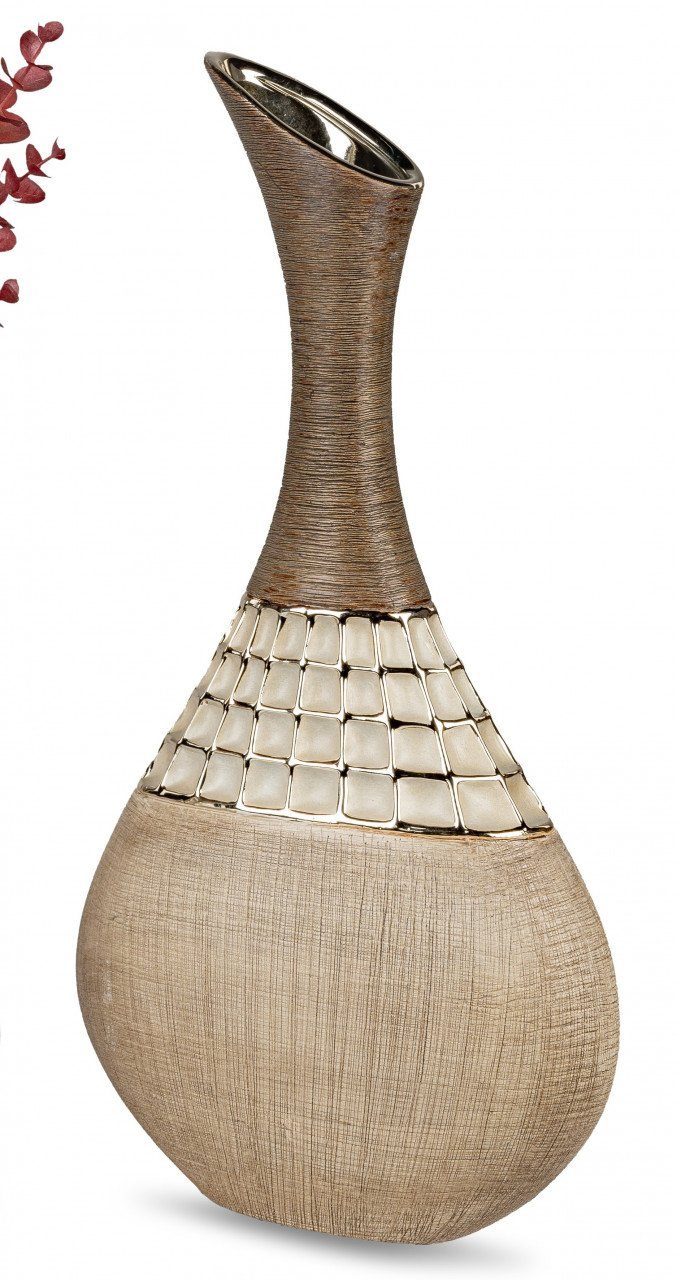 formano Bodenvase Karamell, Creme B:9cm H:48cm Keramik