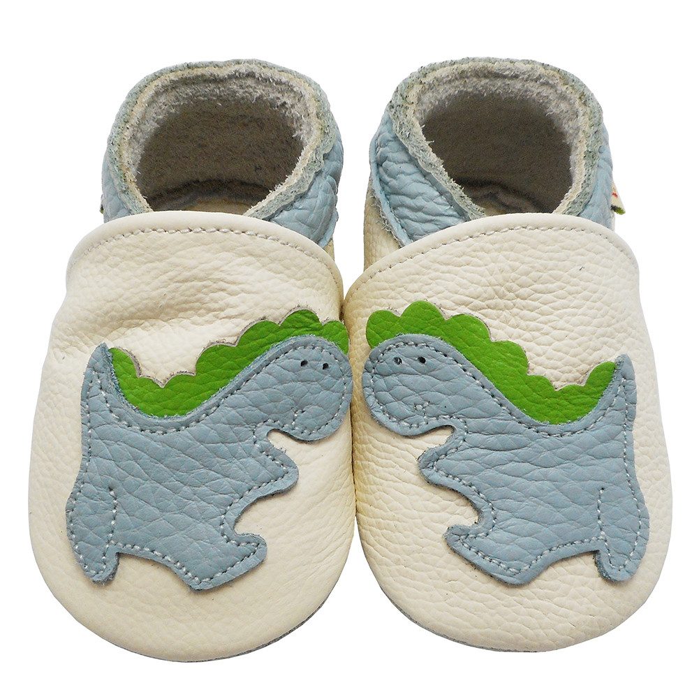 Yalion Weiche Babyschuhe aus Leder Lauflern Anti-Rutsch Krabbelschuh Baby Schuh aus echtem Leder,Barfußgefühl & rutschfester Sohle
