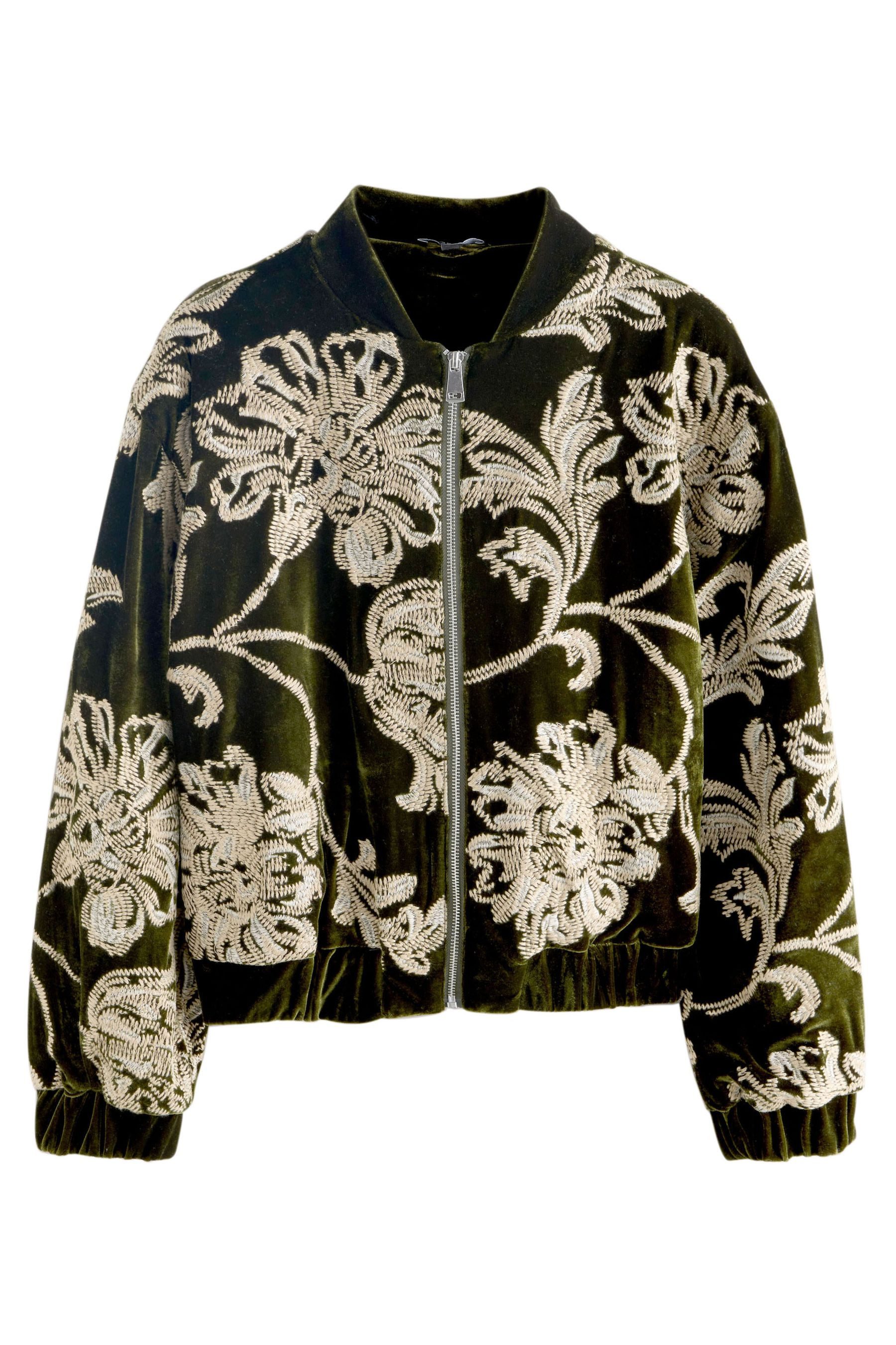 Next Blouson Bestickte Samtjacke (1-St) günstig online kaufen