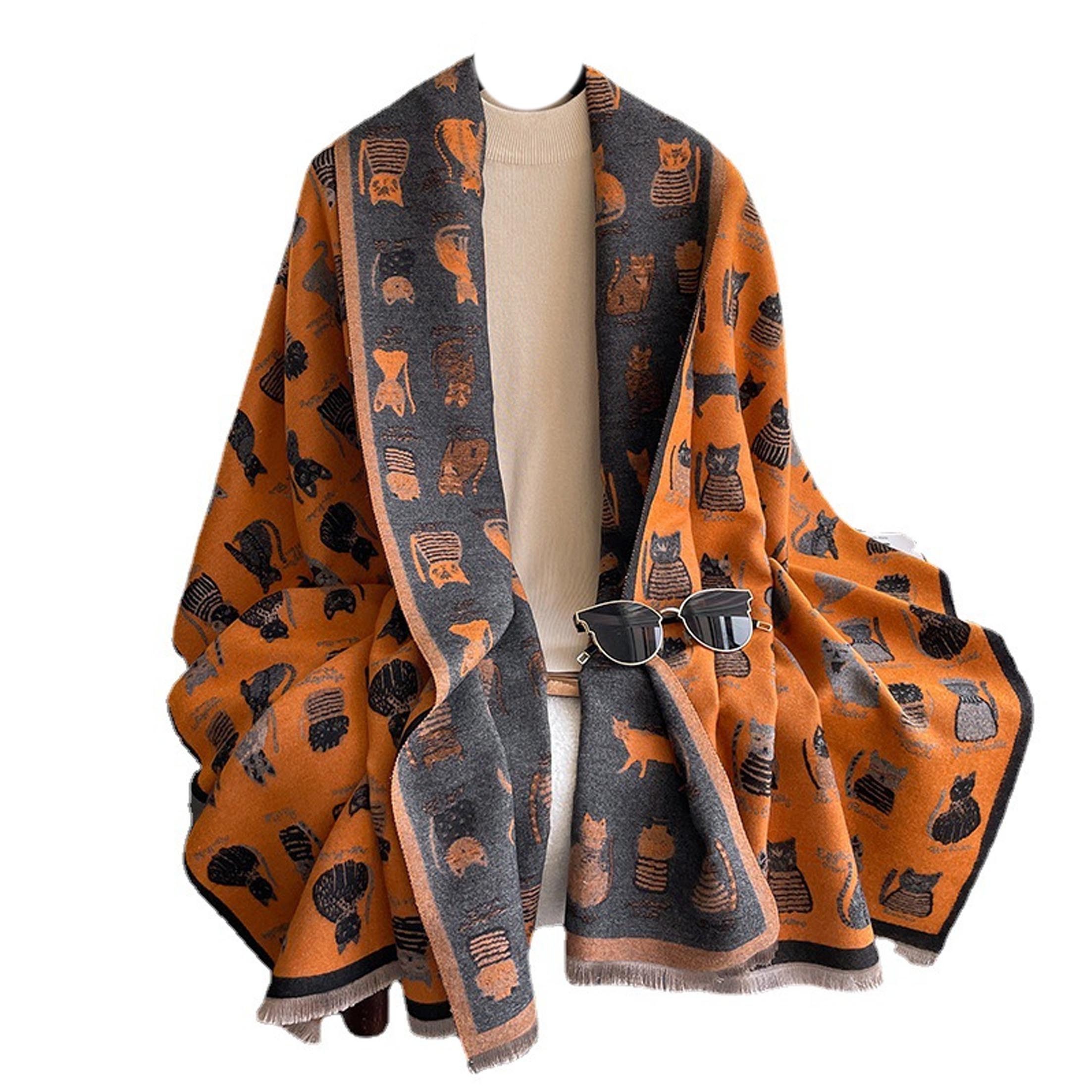 KINSI Modeschal Damen Schal Winter weich, warmer Strickschal, großer Schal Damen Mode, Eleganter Abendponcho für festliche Anlässe und Hochzeitsoutfits