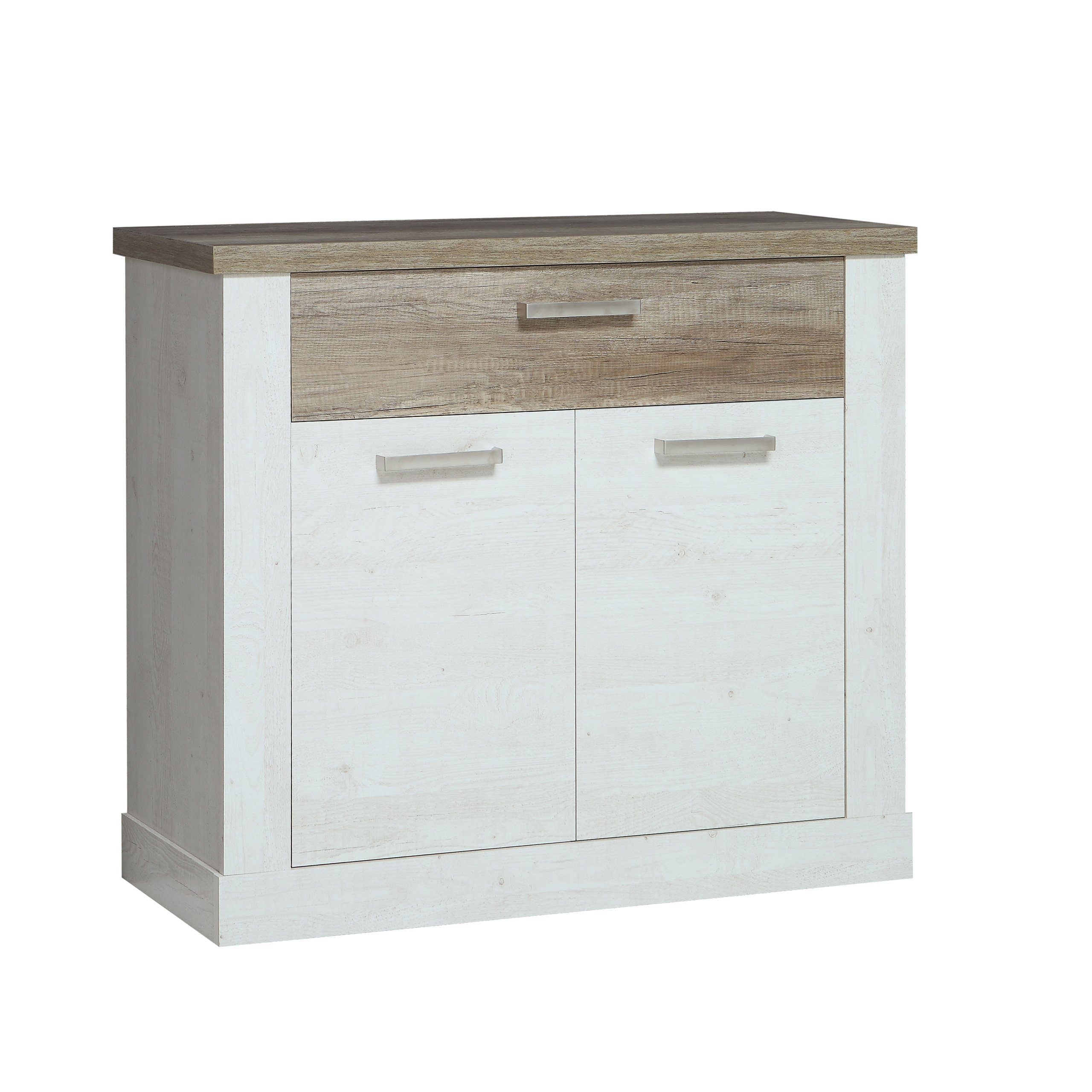 Newroom Sideboard Coby, Sideboard Pinie Weiß Modern Kommode Highboard Wohnz günstig online kaufen