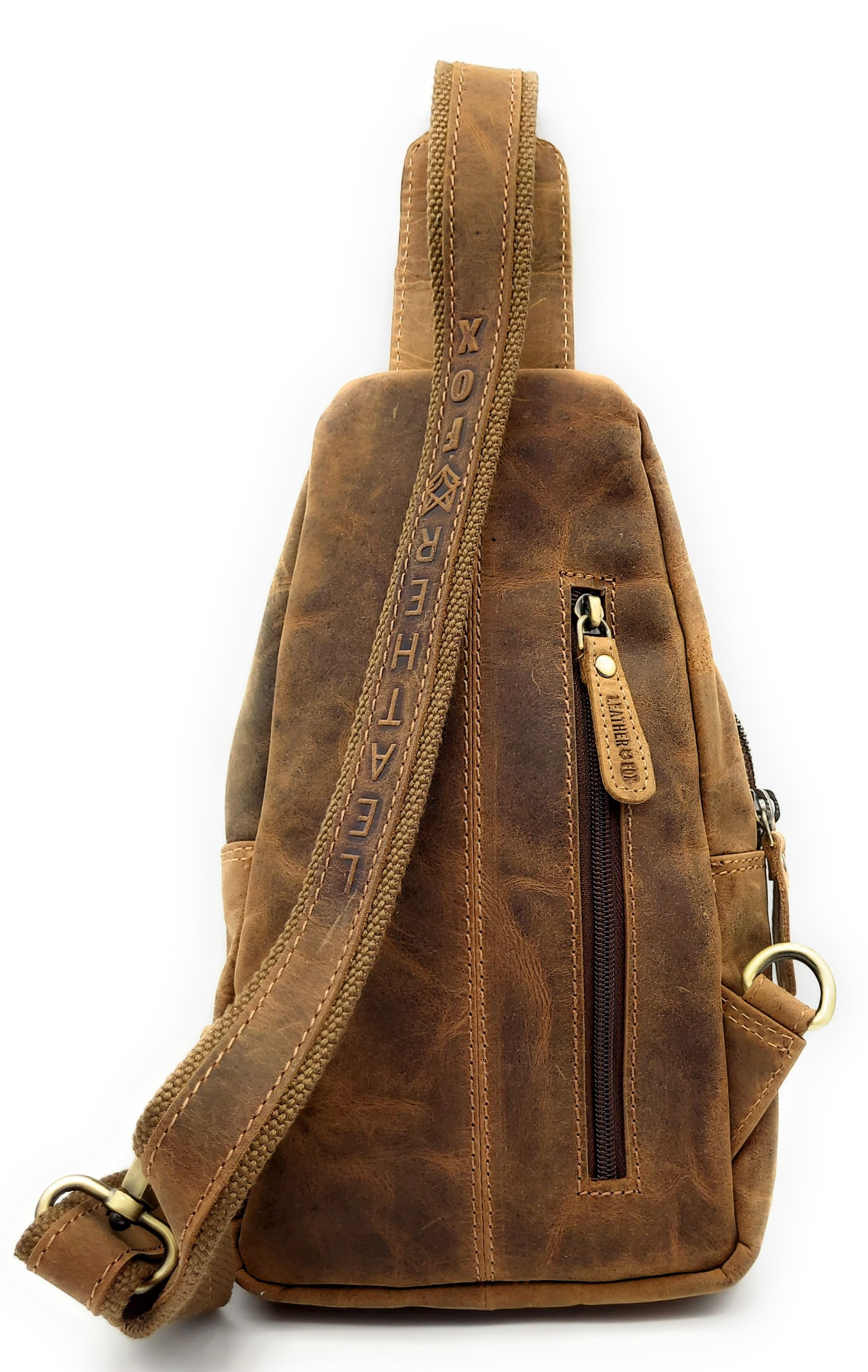 Lemasi Umhängetasche echt Leder Slingbag Crossbody Bag Crossbag Premium Hunterleder