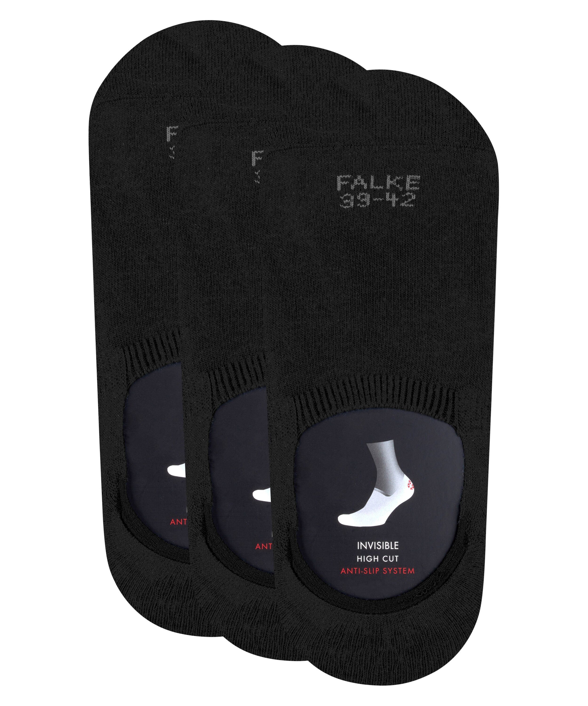 FALKE Füßlinge Step High Cut nachhaltigem (3000) mit Garn 3-Pack black