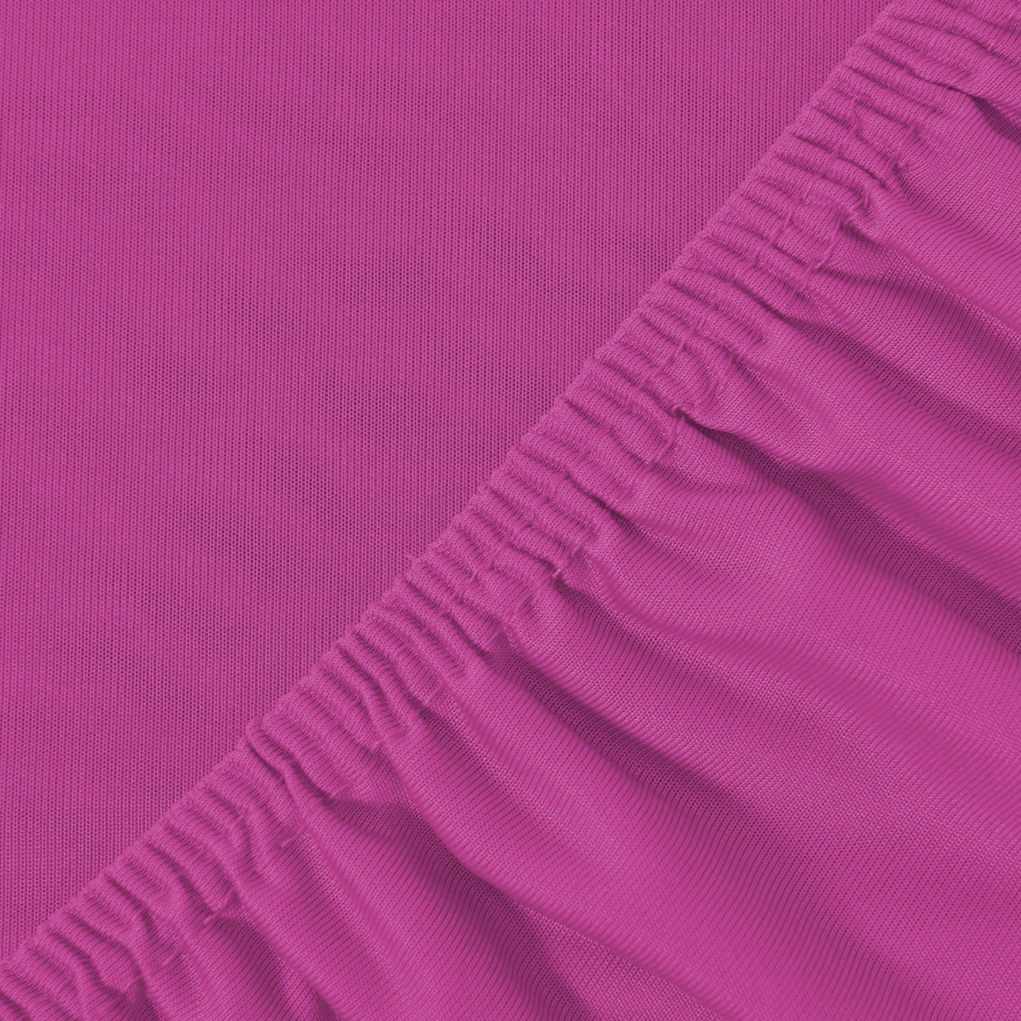 NatureMark Spannbettlaken Jersey Spannbetttuch, 100% Baumwolle, Gummizug: rundum, (2 Stück), Kinder Spannbetttuch, für Baby-/Kinderbett, 70x140 cm, Pink – Bild 3 von 4