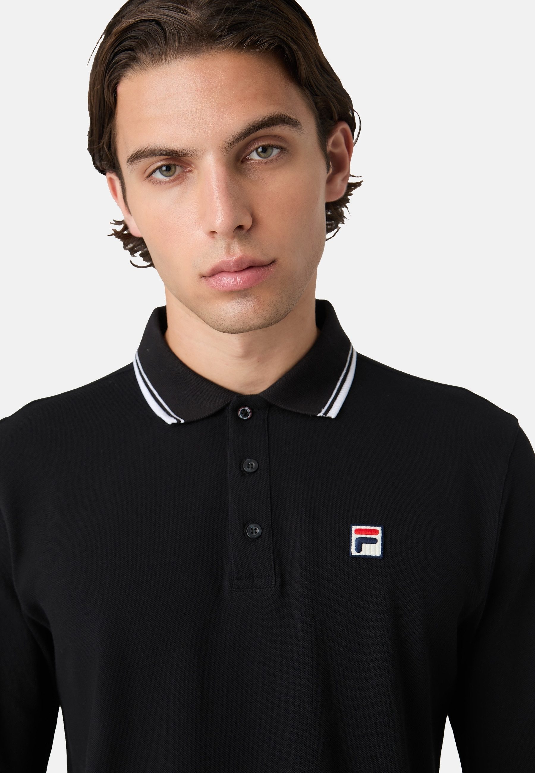 Fila Poloshirt Poloshirt BIELLA Langarmshirt mit Polokragen (1-tlg., 1)