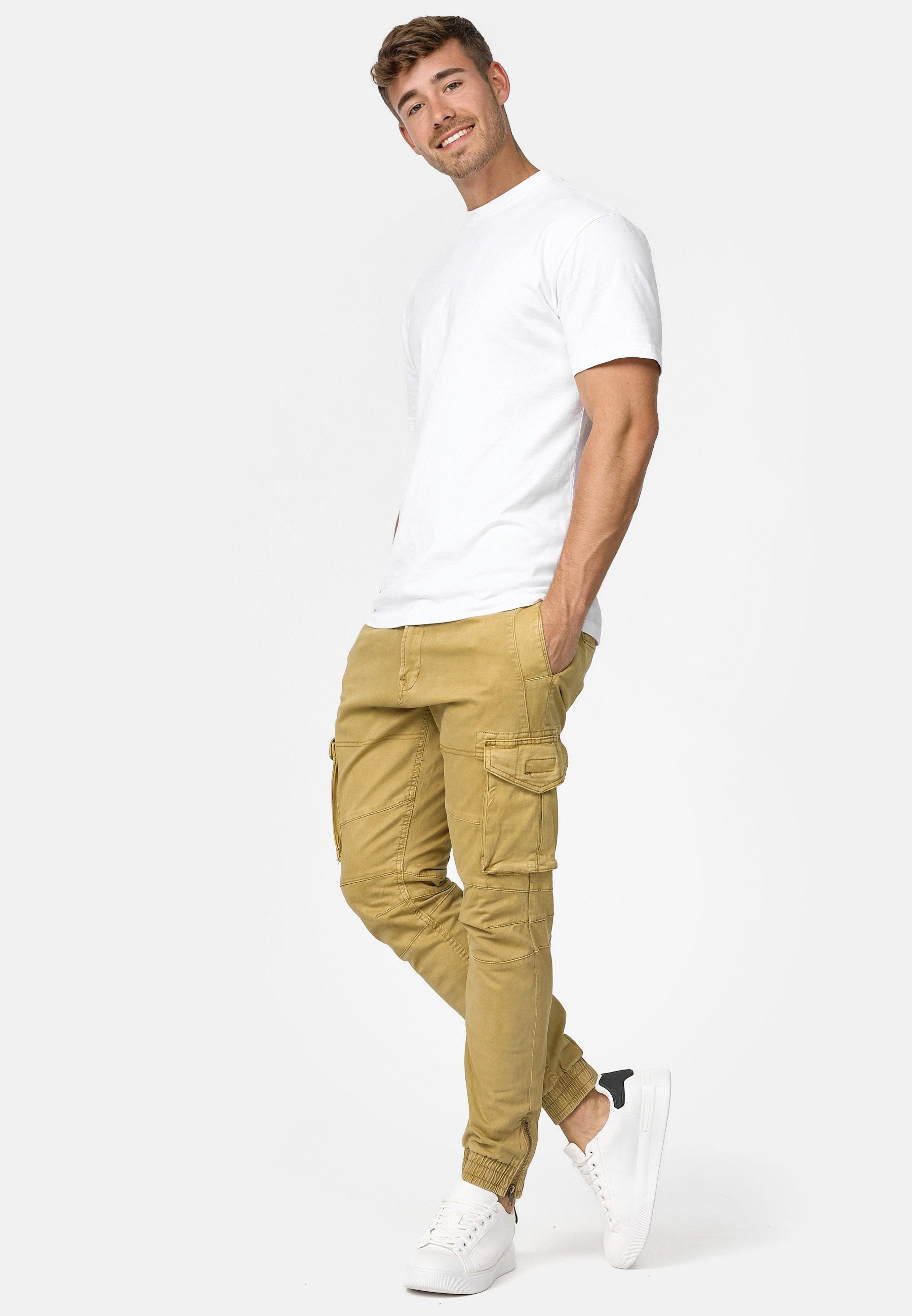 Indicode Cargohose Herren Alex Cargo Hose Herrenhose mit 6 praktischen Taschen