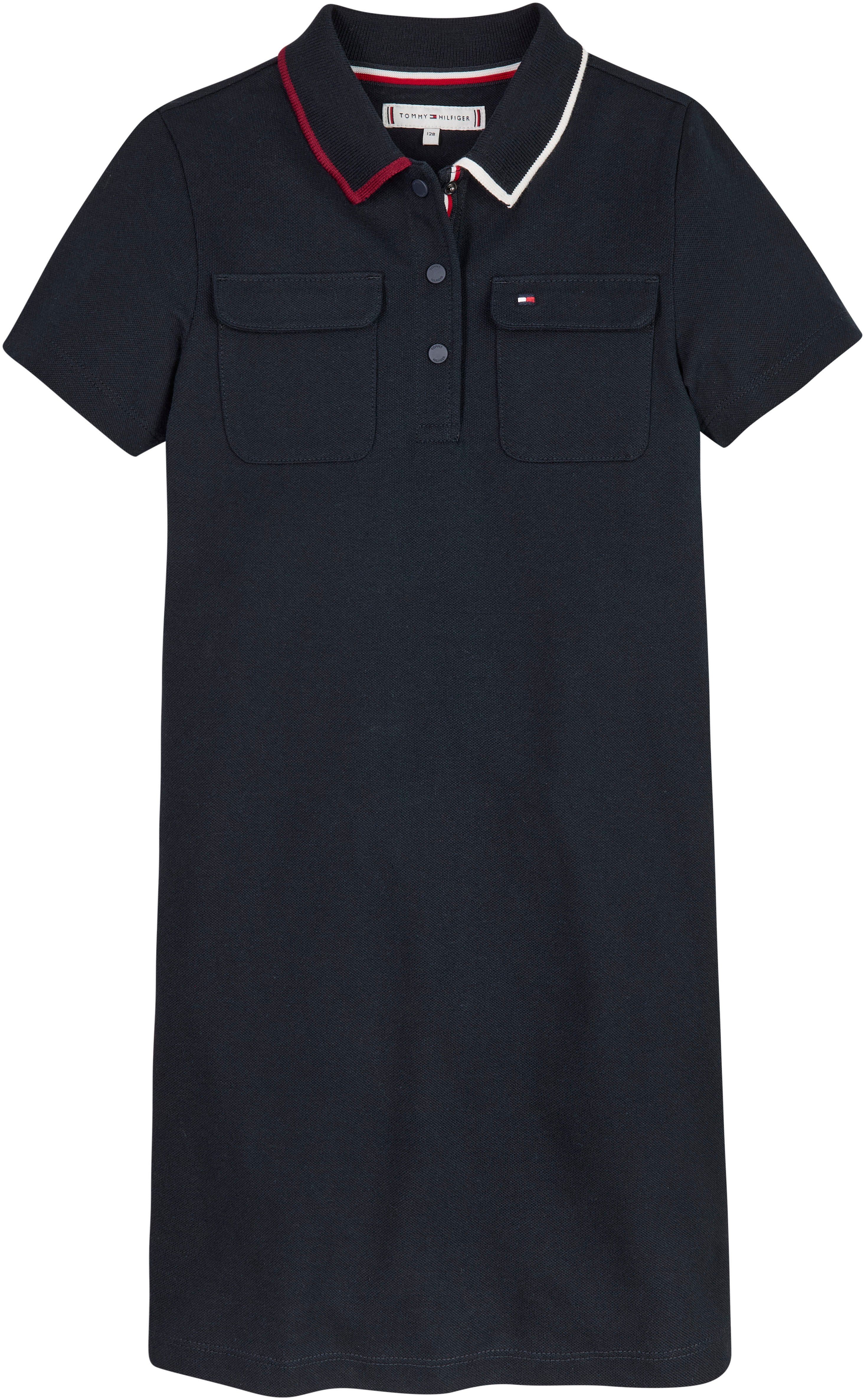 Tommy Hilfiger Polokleid GLOBAL STRIPE POLO DRESS S/S mit Global-Stripe am  Polokragen | Poloshirts