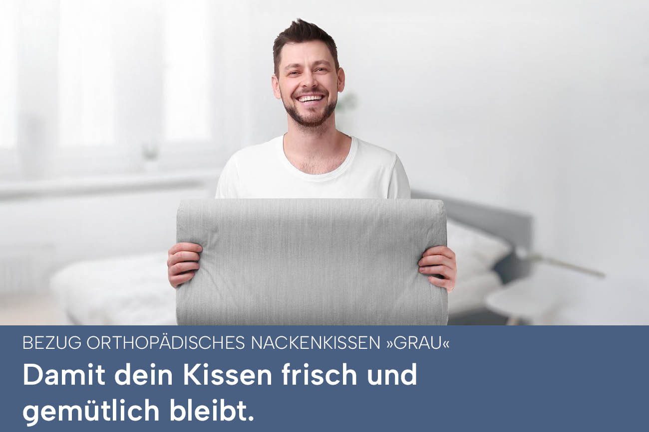 casimum Kissenbezug Schonbezüge für Orthopädisches Nackenkissen GRAU, (2 St günstig online kaufen