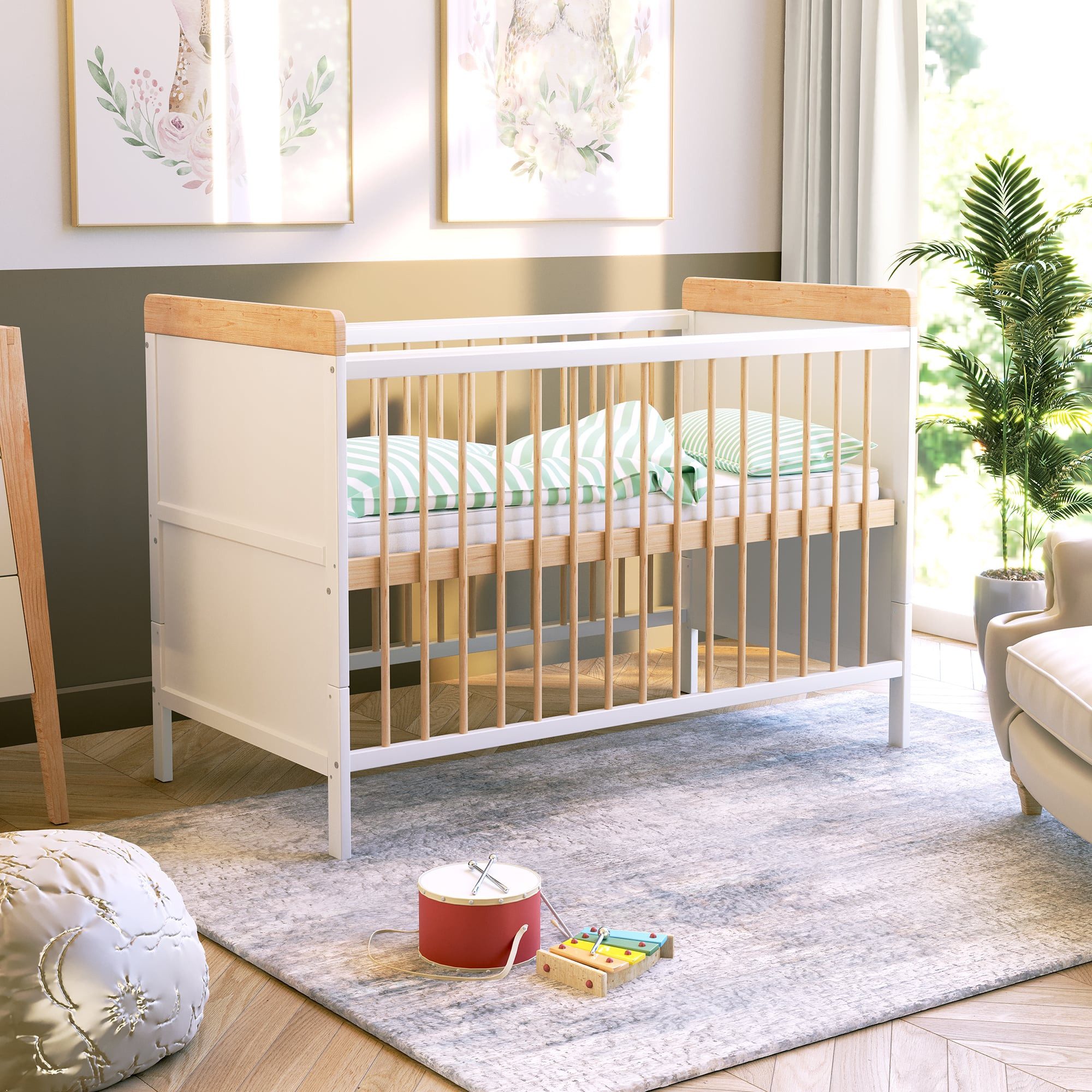 Baby-Delux Babybett Ella weiß natur, Kinderbett günstig online kaufen