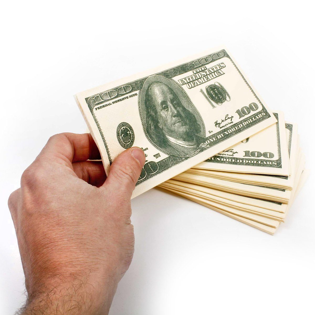 Goods+Gadgets Papierserviette GOODS+GADGETS Papierserviette Dollar - $100 Servietten, Geldschein-Servietten