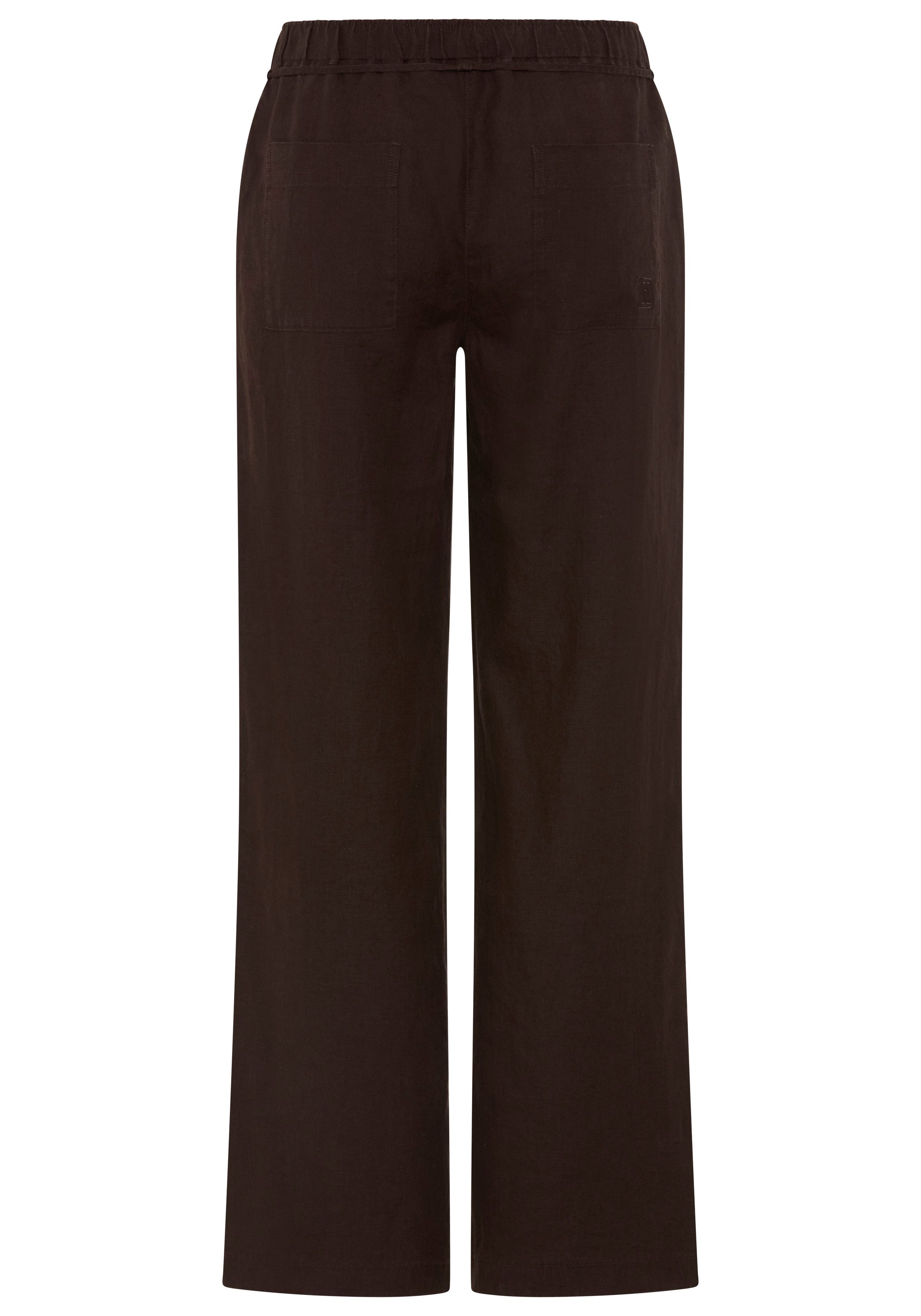 MAC Leinenhose CHIARA BELT Sommerhose Wide Fit, mit geradem, weitem Bein