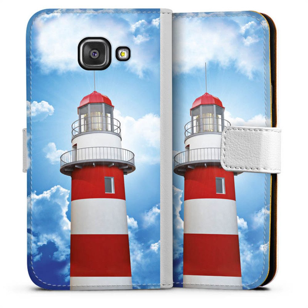 DeinDesign Handyhülle Leuchtturm Wolke Himmel Leuchtturm, Samsung Galaxy A3 (2016) Hülle Handy Flip Case Wallet Cover