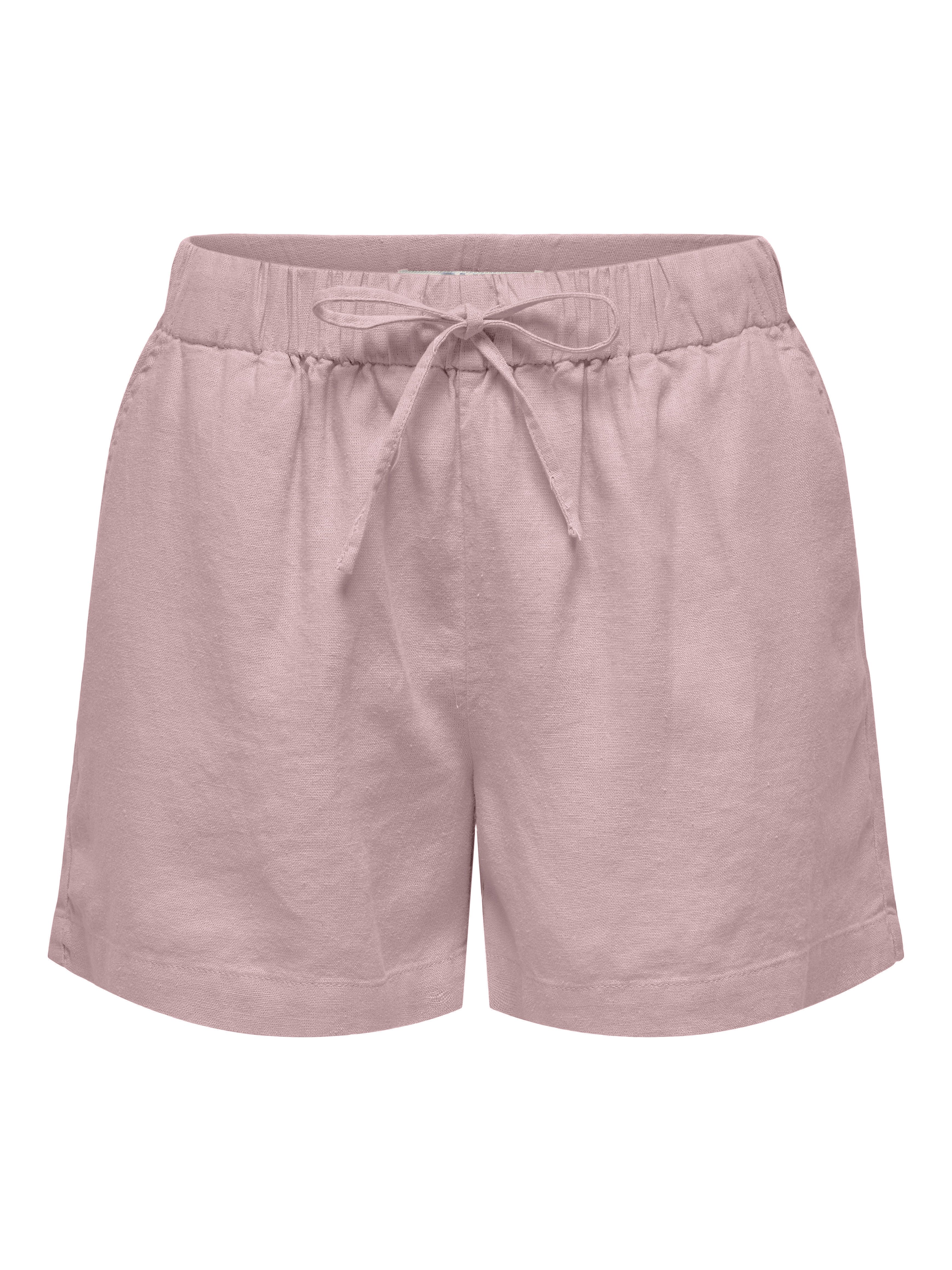 ONLY Shorts ONLGOA MW LIN BL PULL-UP SHORTS CC PNT mit Leinen