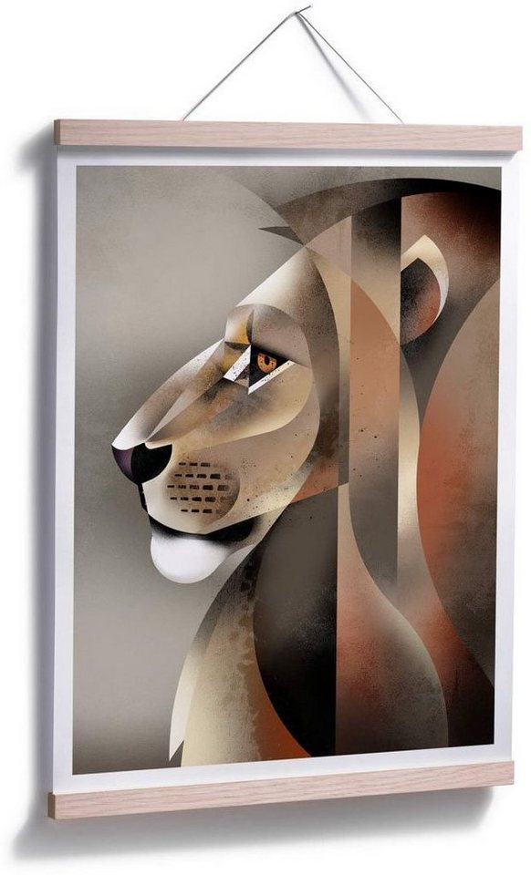 Wall-Art Poster Lion, Löwen (1 St), Poster, Wandbild, Bild, Wandposter