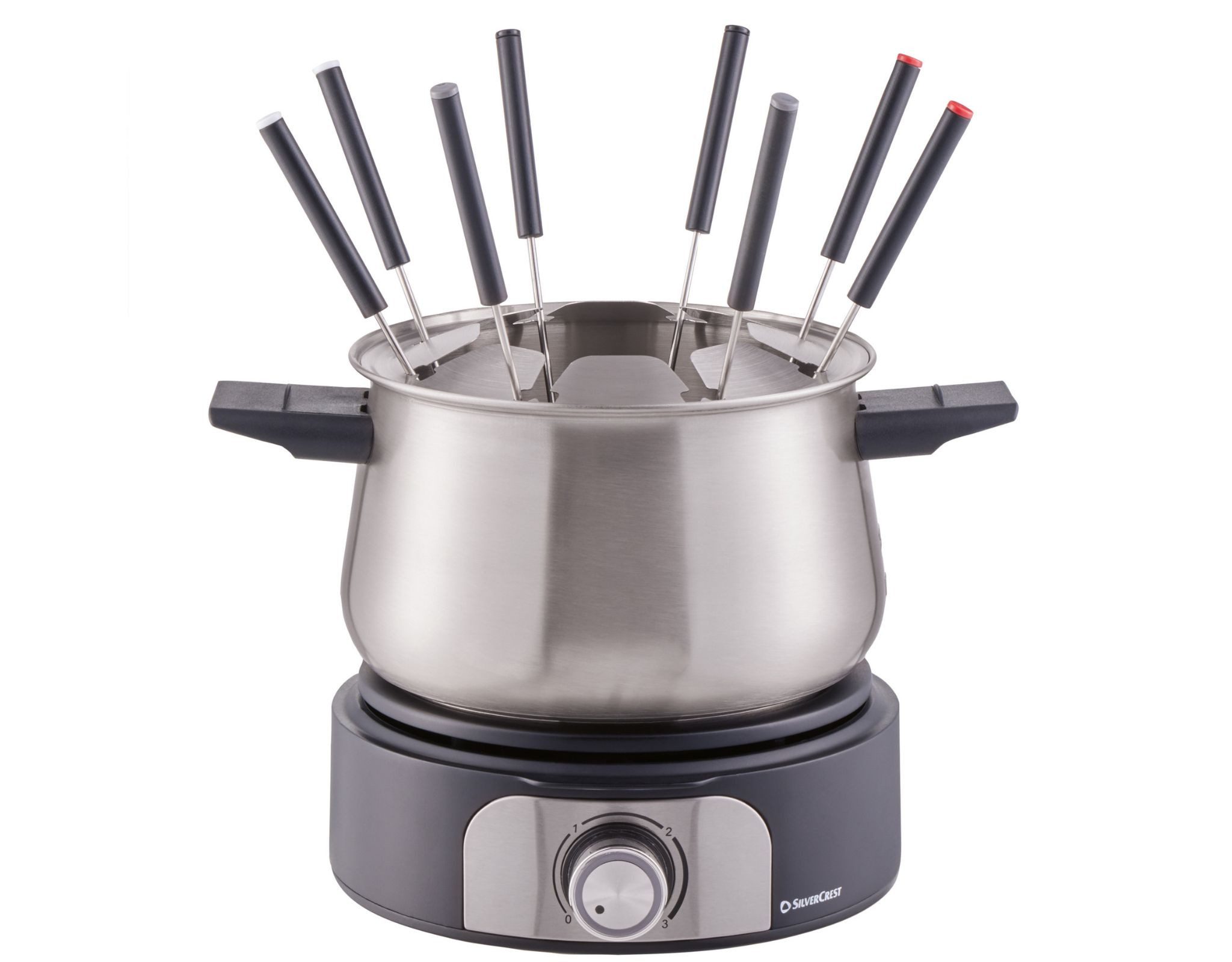 SilverCrest Elektro-Fondue Elektro Fondue Set Edelstahl 3L 1500W SFE 1500 D3 silber
