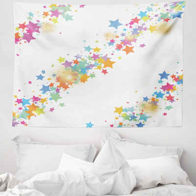 Wandteppich aus Weiches Mikrofaser Stoff Für das Wohn und Schlafzimmer, Abakuhaus, rechteckig, Sterne Bunte Cheery Cartoon