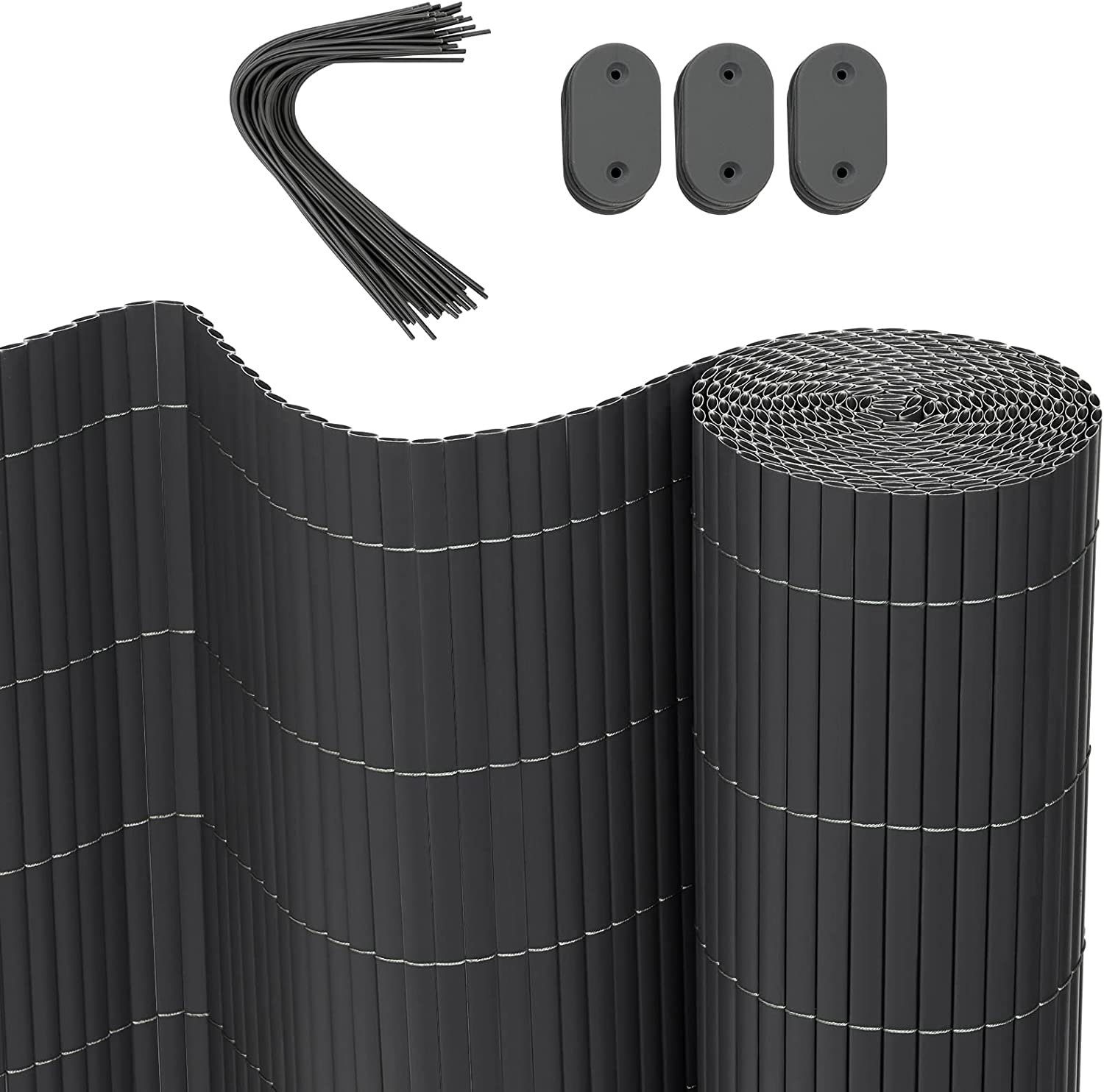 Woltu Balkonsichtschutz (1-St) PVC mit Kabelbindern, günstig online kaufen